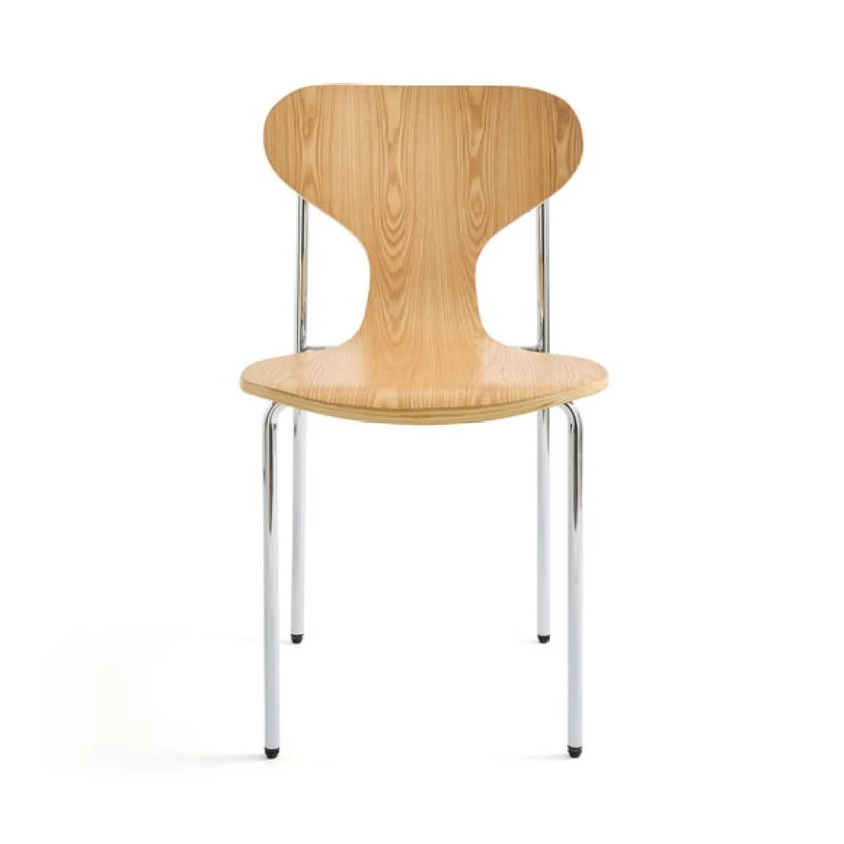 Yinka Ilori Silhouette Plain Wood and Chrome Dining Chair – image 6