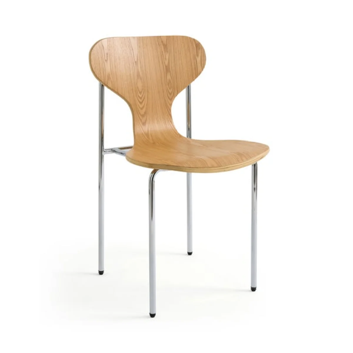 Yinka Ilori Silhouette Plain Wood and Chrome Dining Chair – image 8