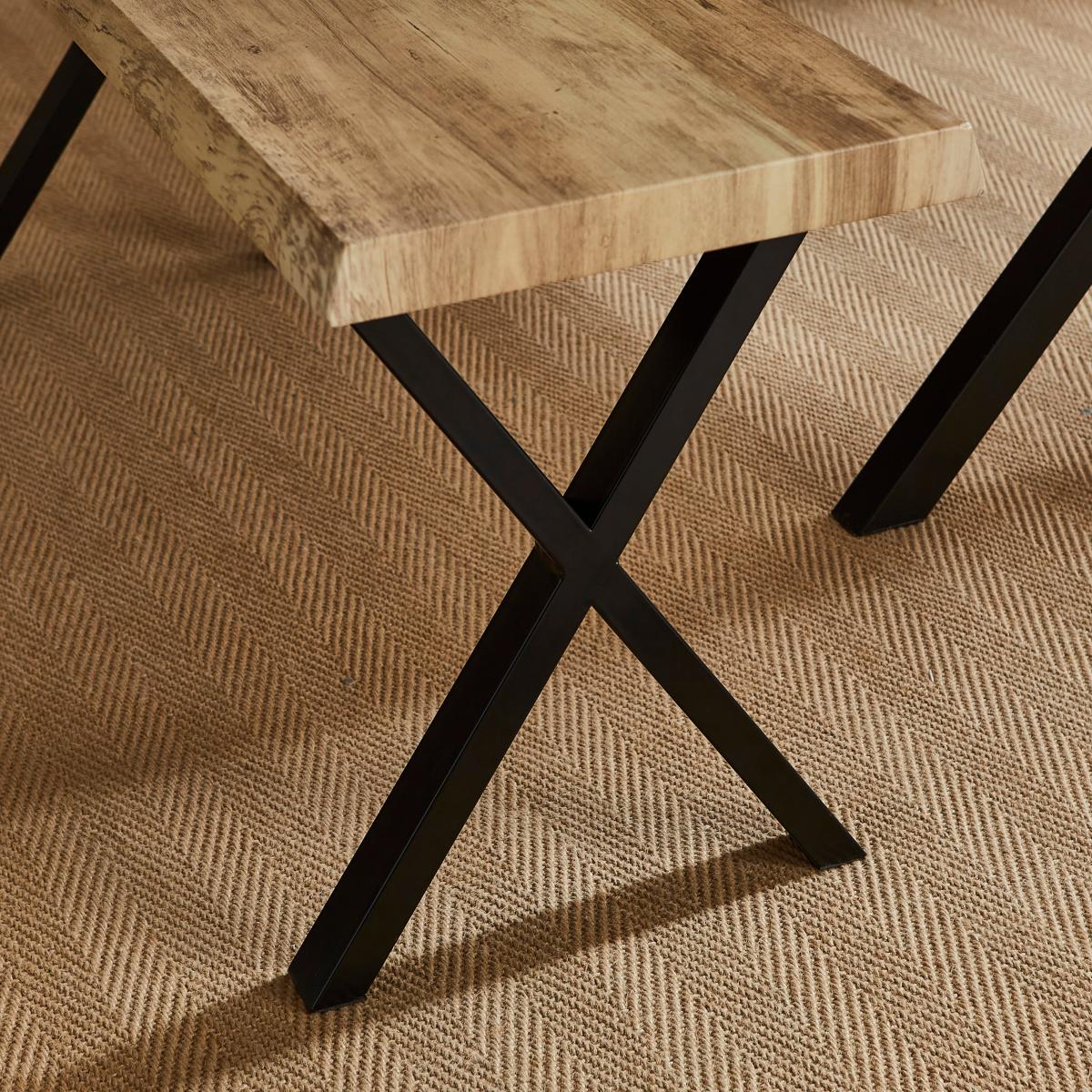 Ezra 2 Seater Dining Bench Light Wood – image 3
