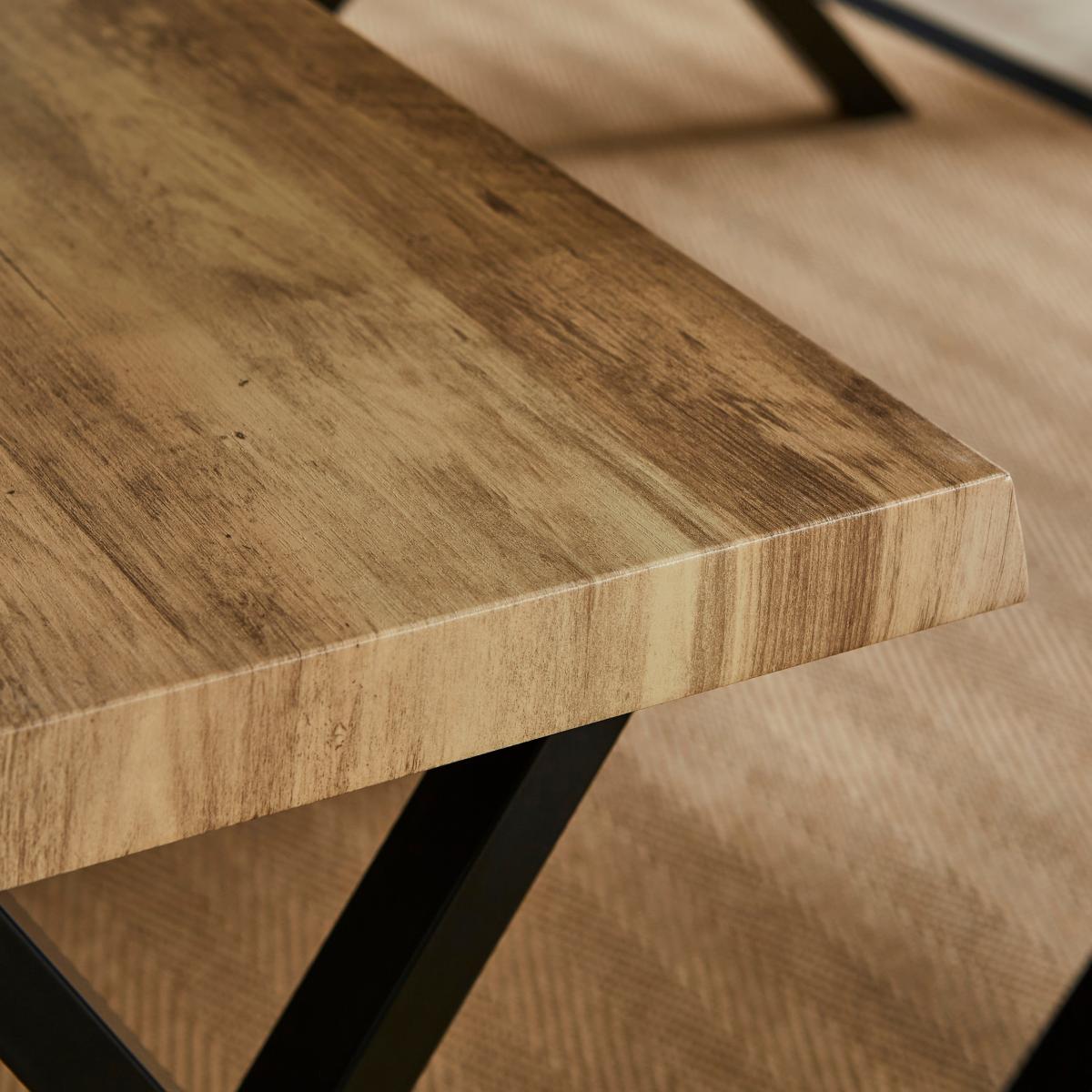 Ezra 2 Seater Dining Bench Light Wood – image 4