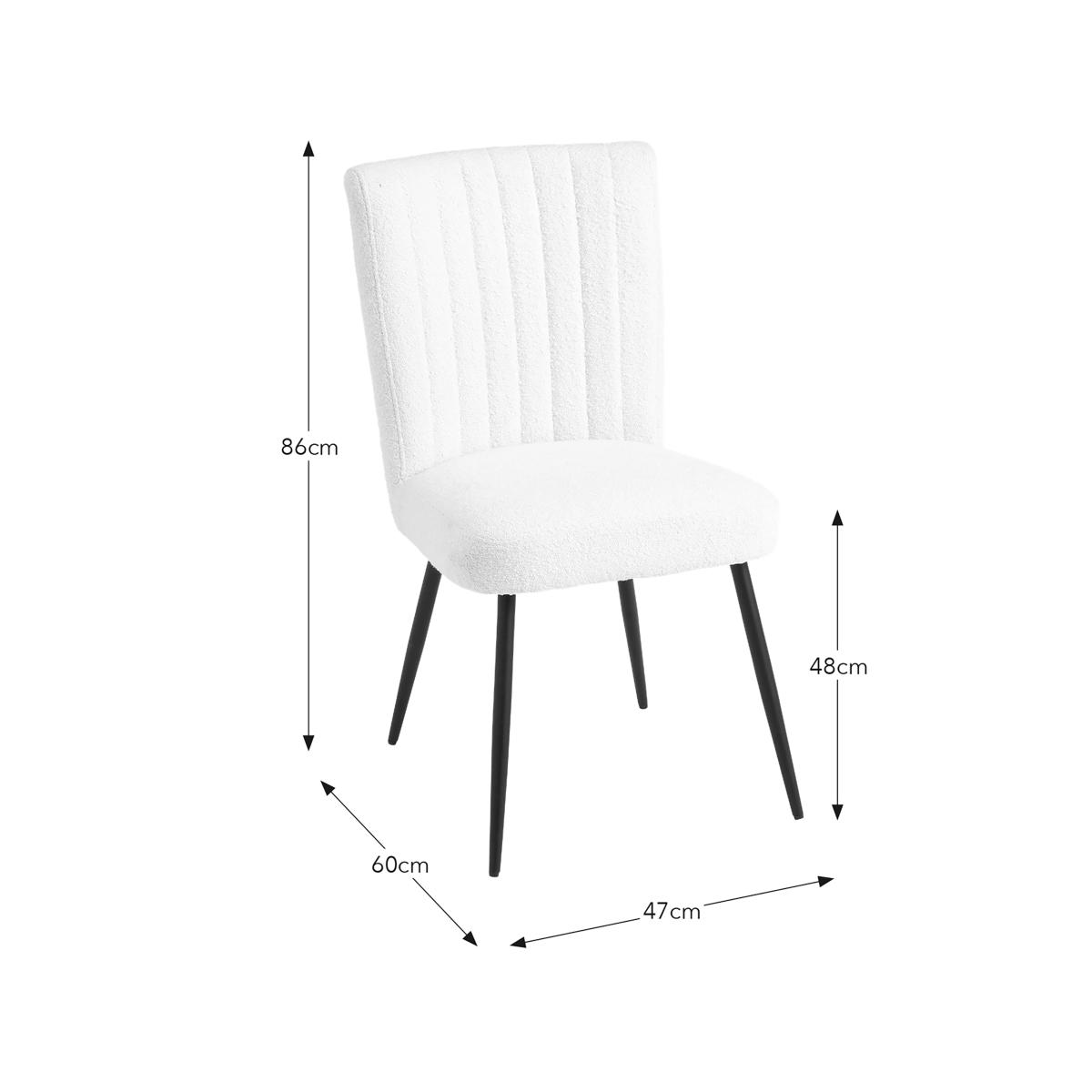 Taylor Dining Chair, Ivory Boucle Boucle Ivory – image 7