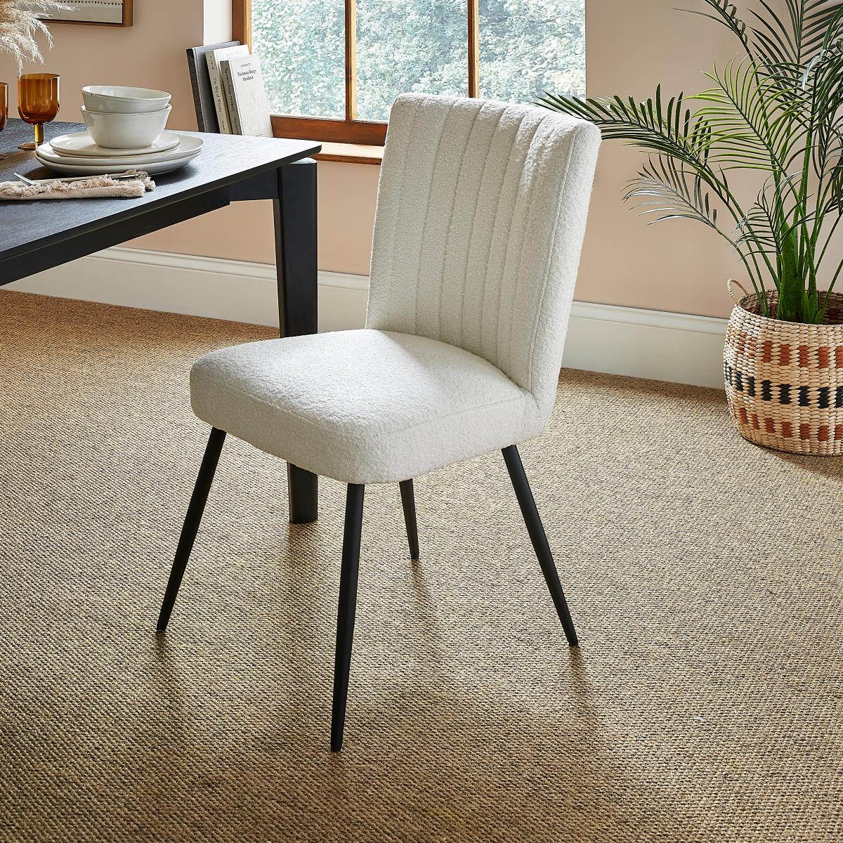 Taylor Dining Chair, Ivory Boucle Boucle Ivory – image 1
