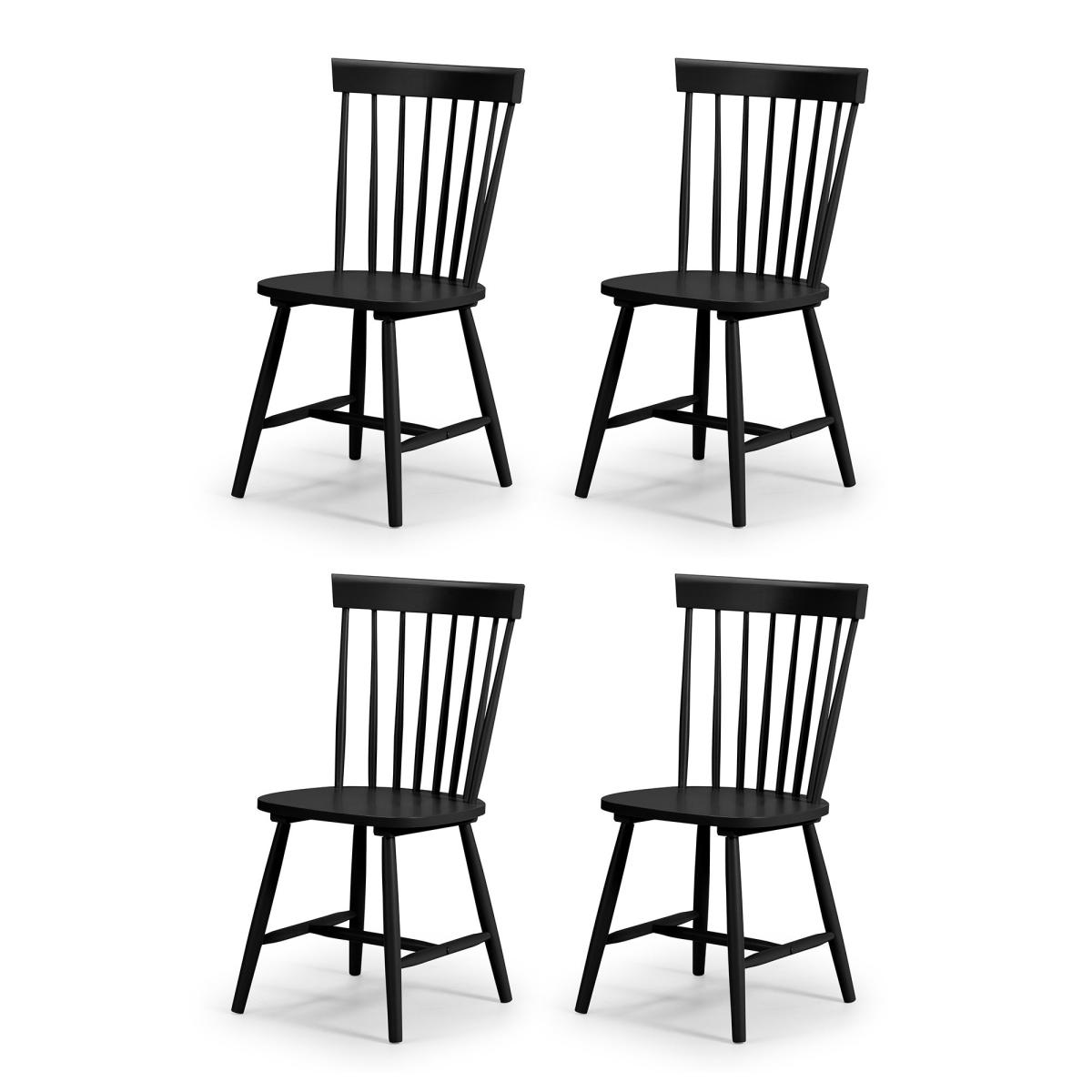 Return - Torino Set of 4 Dining Chairs, Black – image 2