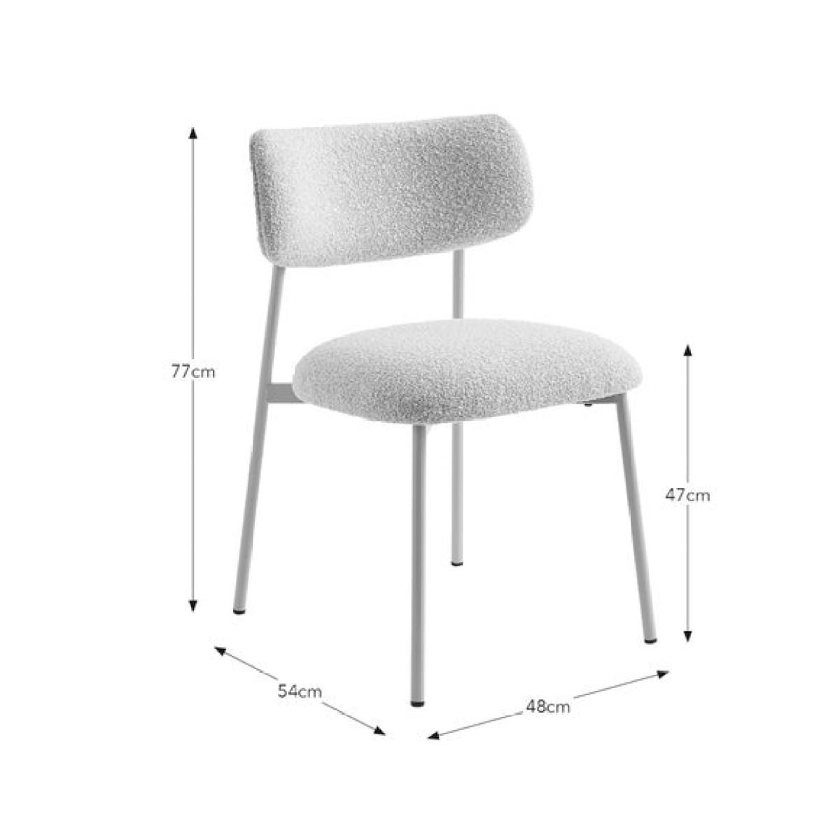 Elements Cooper Dining Chair, Tonal Boucle – image 9