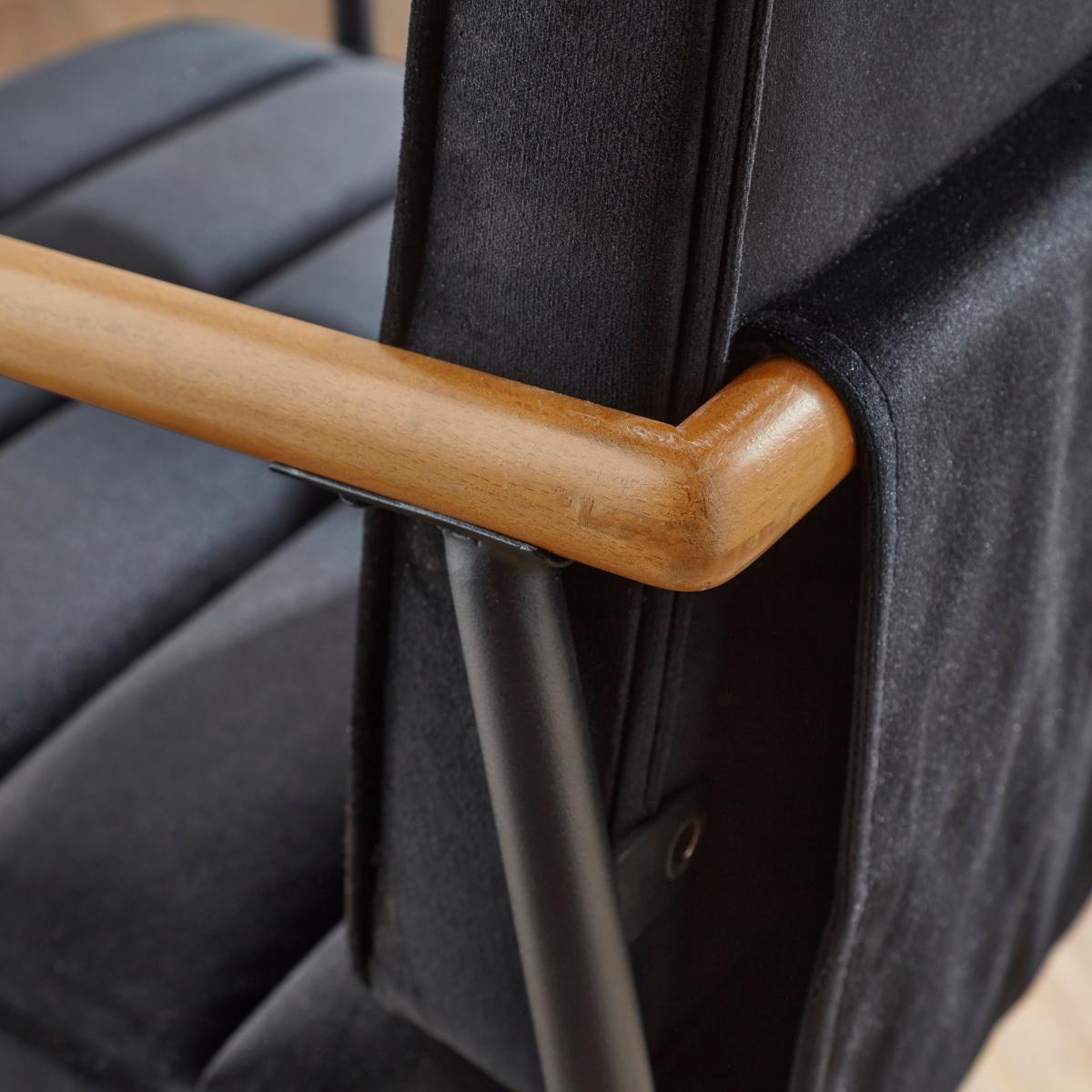 Bude Carver Dining Chair, Velvet Black – image 8