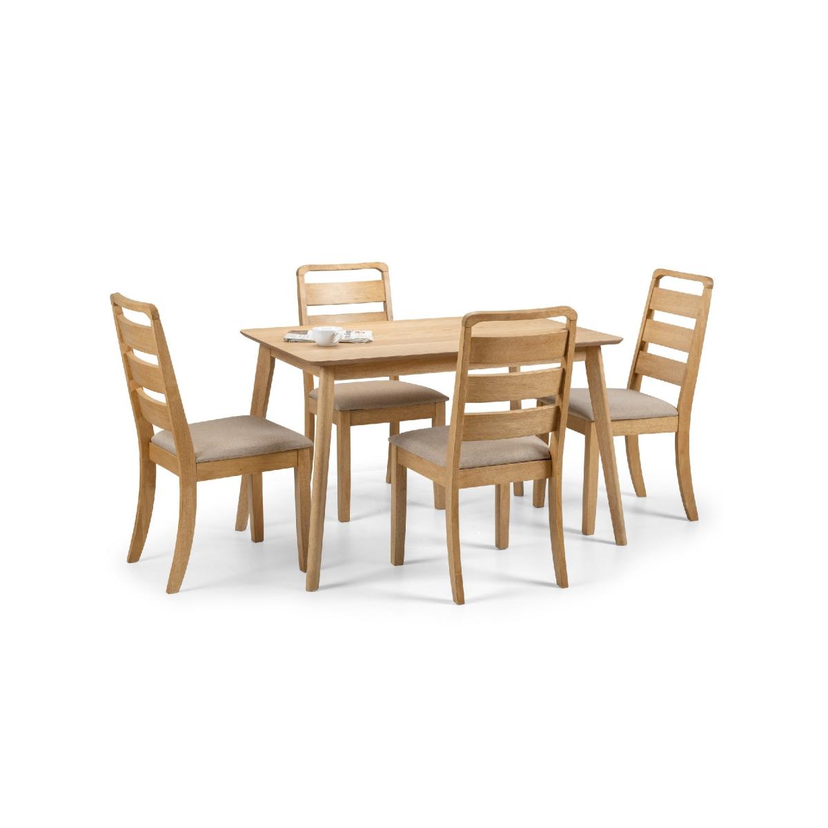 Lars Set of 2 Dining Chairs Oak – image 3
