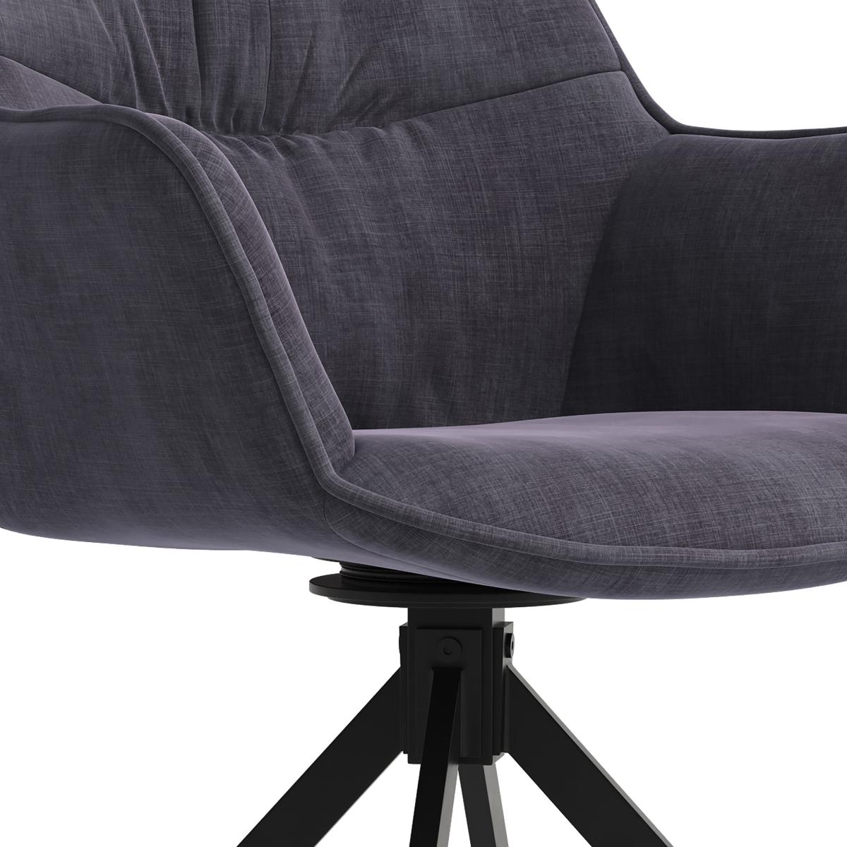 Indus Valley Set of 2 Inine Dining Chairs Charcoal – image 3