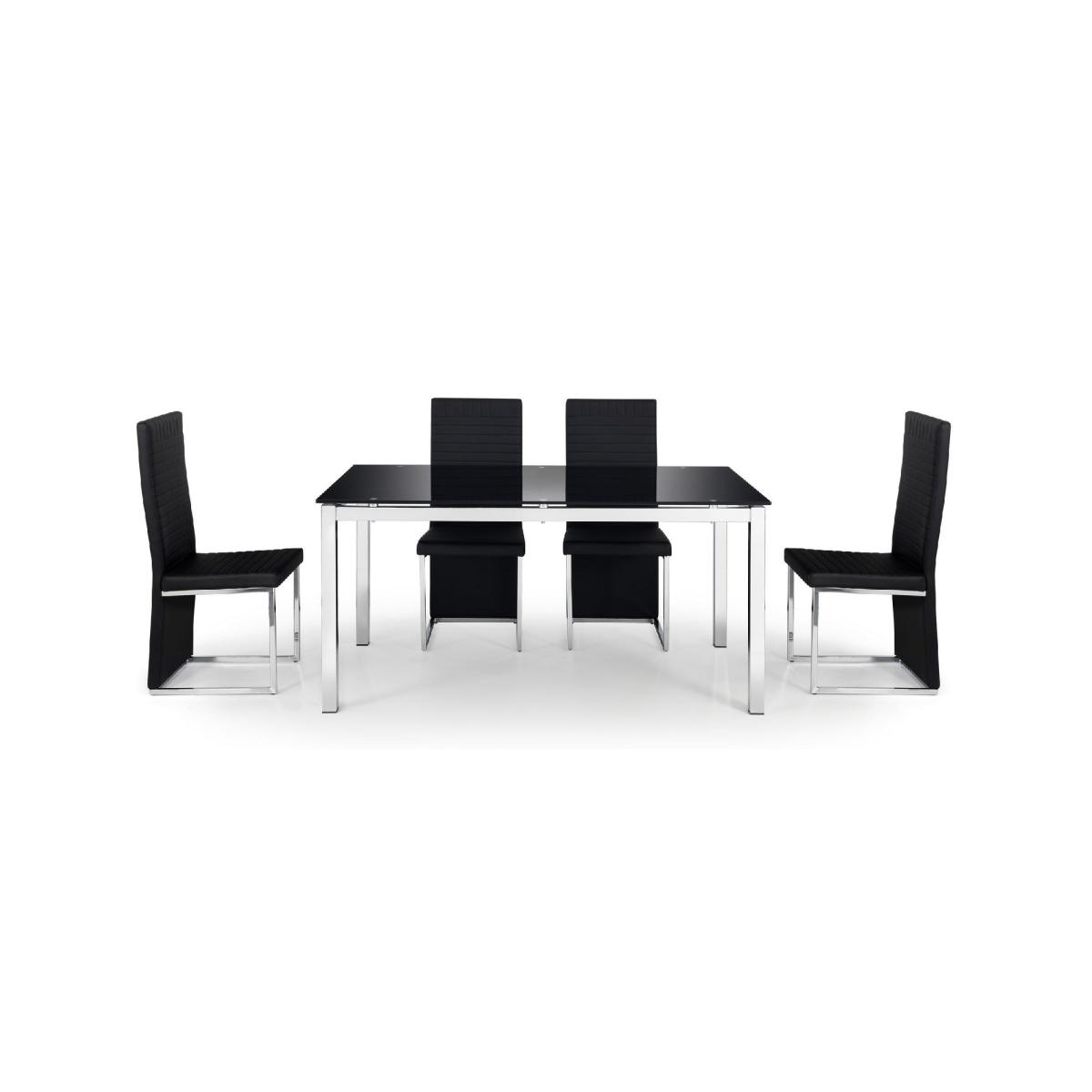 Tempo Set of 4 Chairs Black Black – image 2