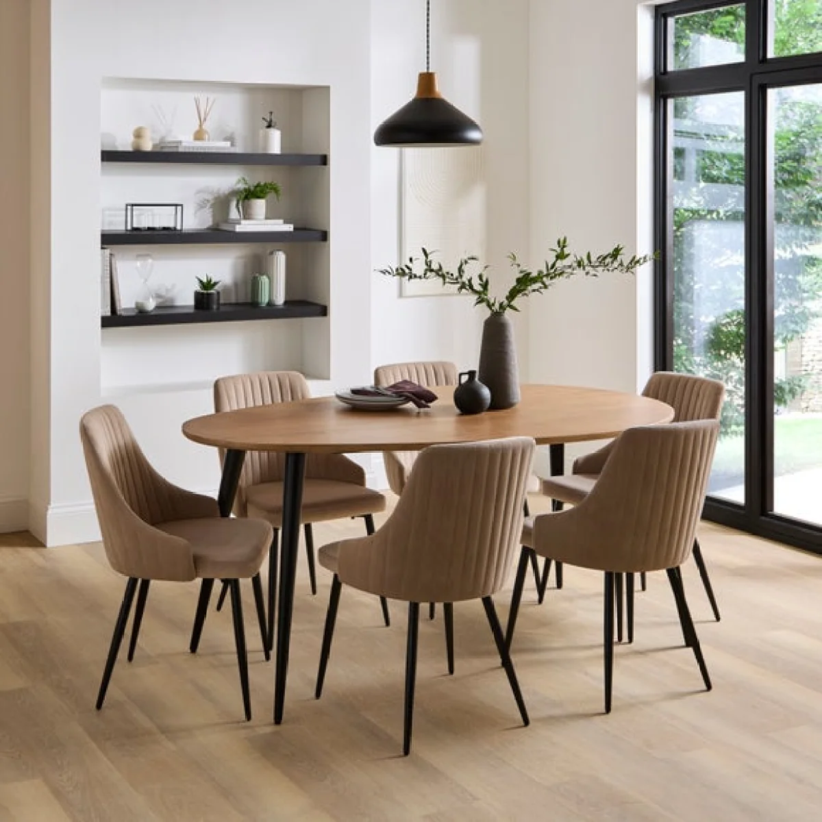 Shea Set of 2 Dining Chairs, Velvet – image 2