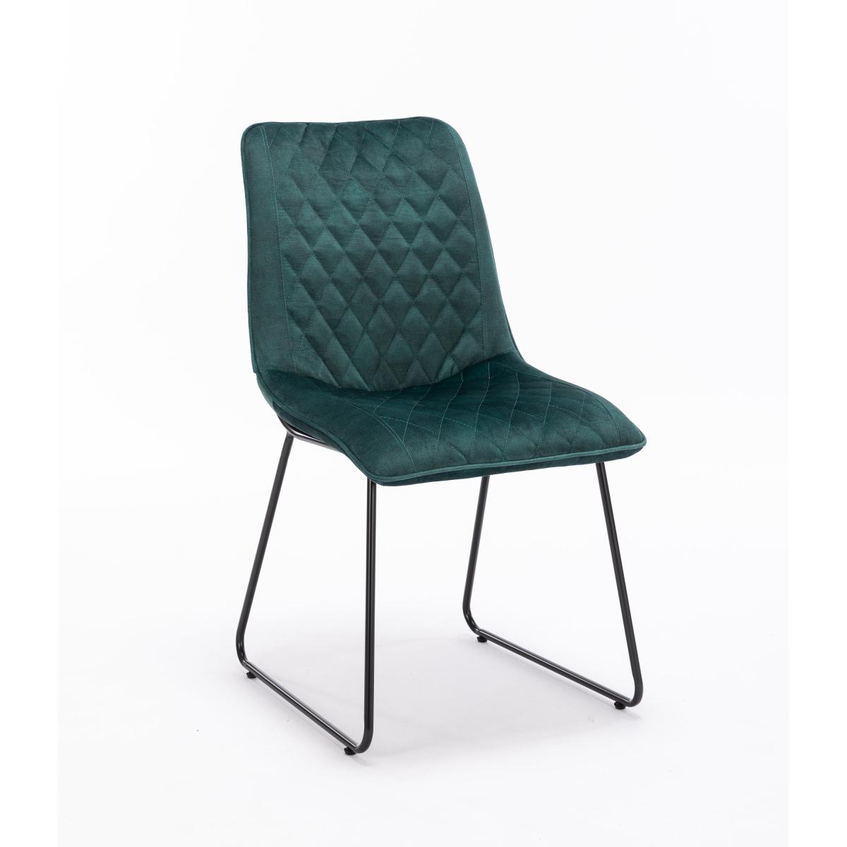 Indus Valley Set of 2 Emerald Dining Chairs Emerald – image 3