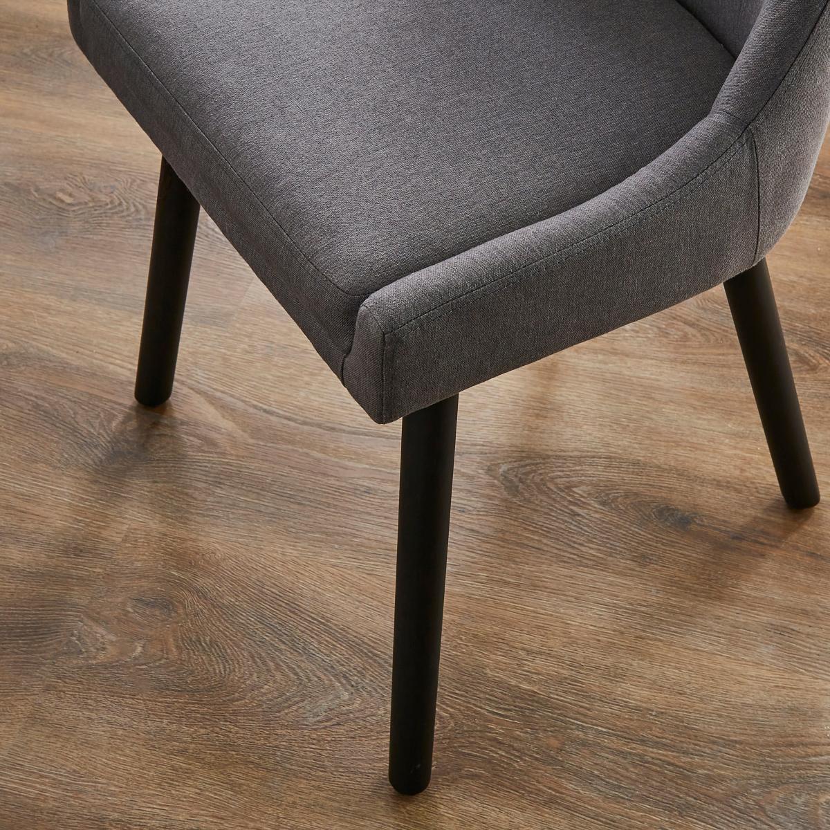 Eddie Luna Fabric Dining Chair Charcoal – image 3