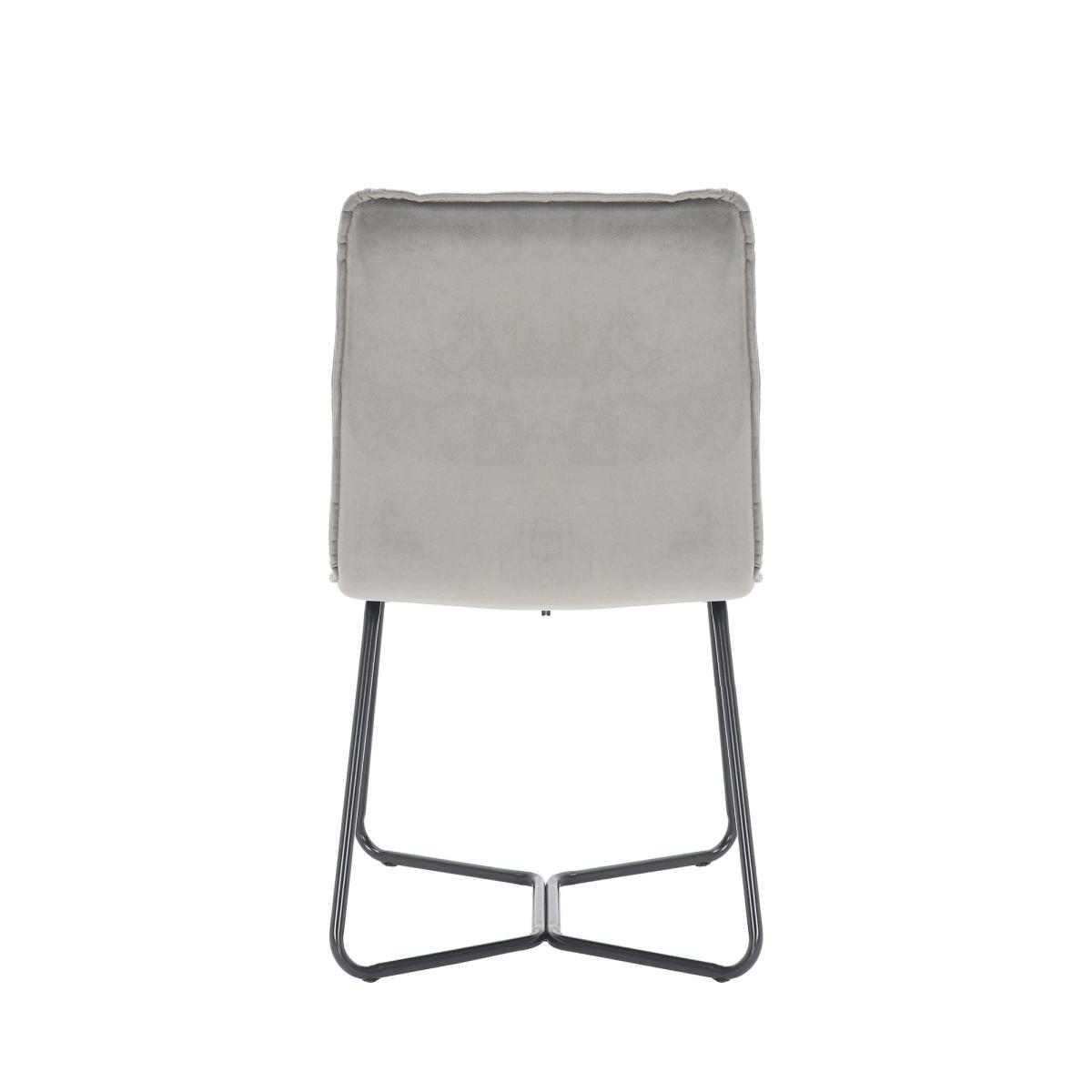 Logan Velvet Dining Chair Grey – image 5