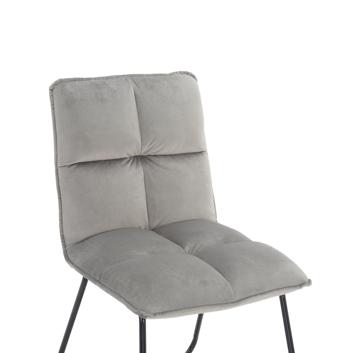 Logan Velvet Dining Chair Grey – image 6
