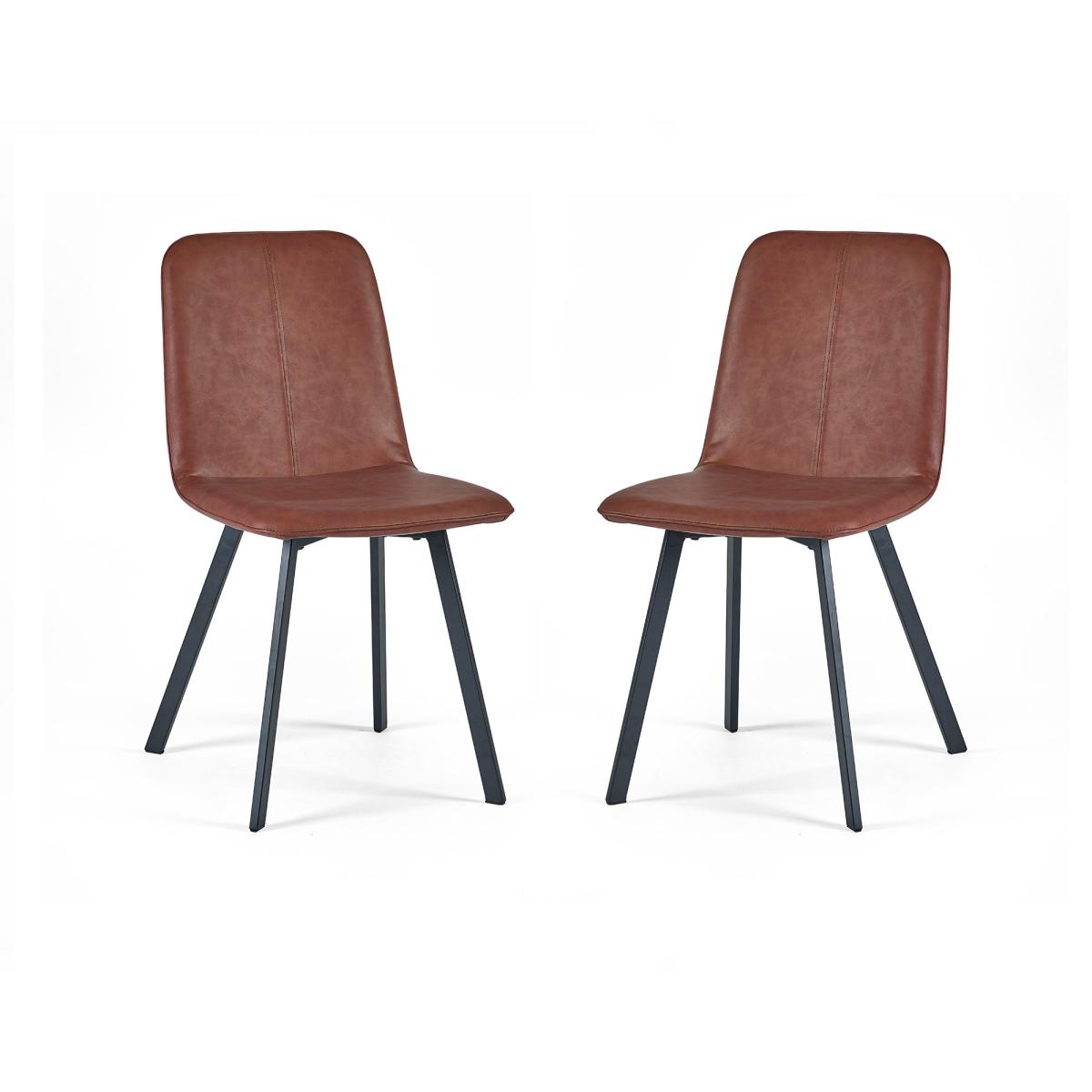 Goya Set Of 2 Dining Chairs Brown – image 3