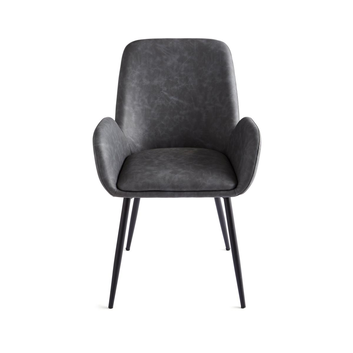 Axel Faux Leather Dining Chair Grey – image 5