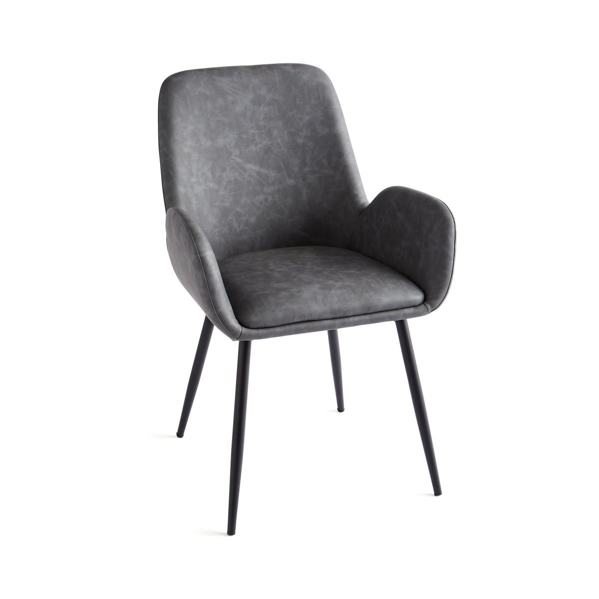 Axel Faux Leather Dining Chair Grey – image 6