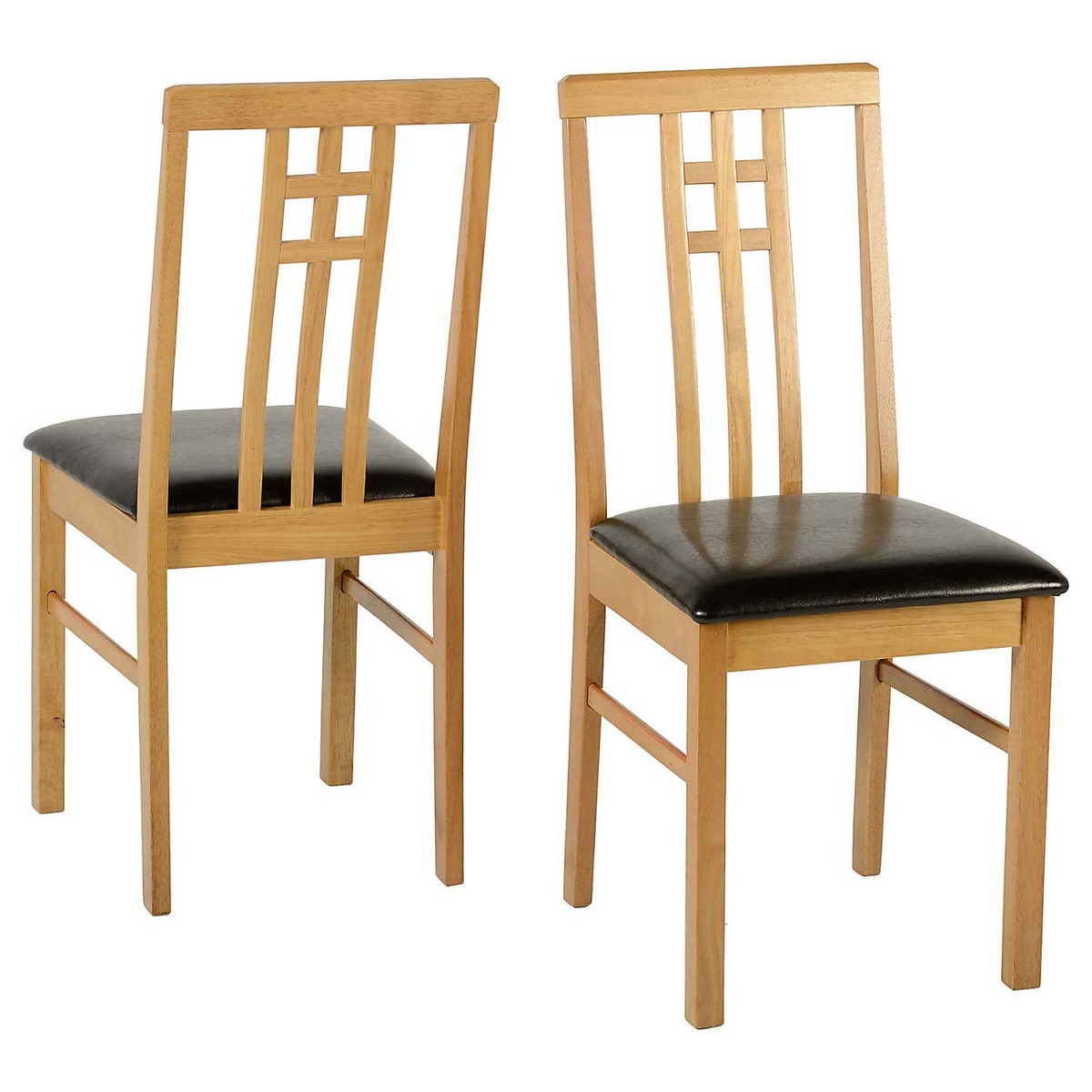 Vienna Dining Chair Brown PU Leather Natural/Brown – image 2