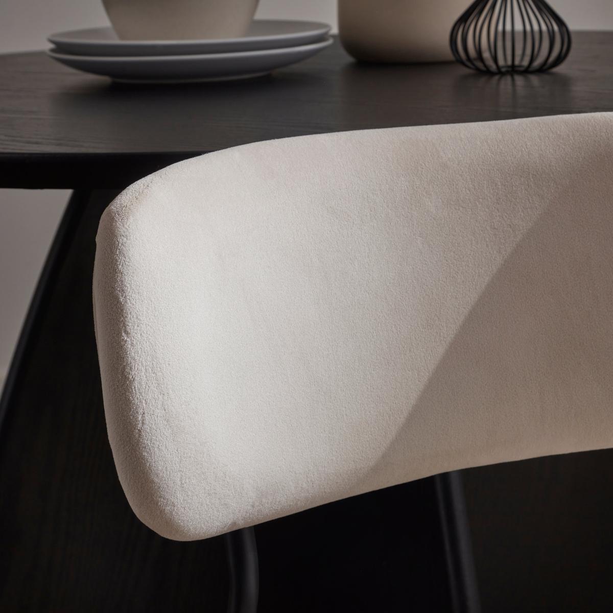 Laine Velvet Dining Chair Mushroom (Natural) – image 3