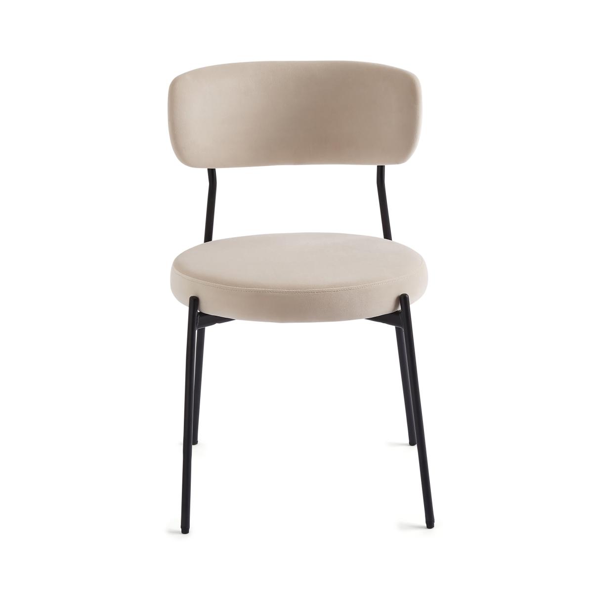 Laine Velvet Dining Chair Mushroom (Natural) – image 5