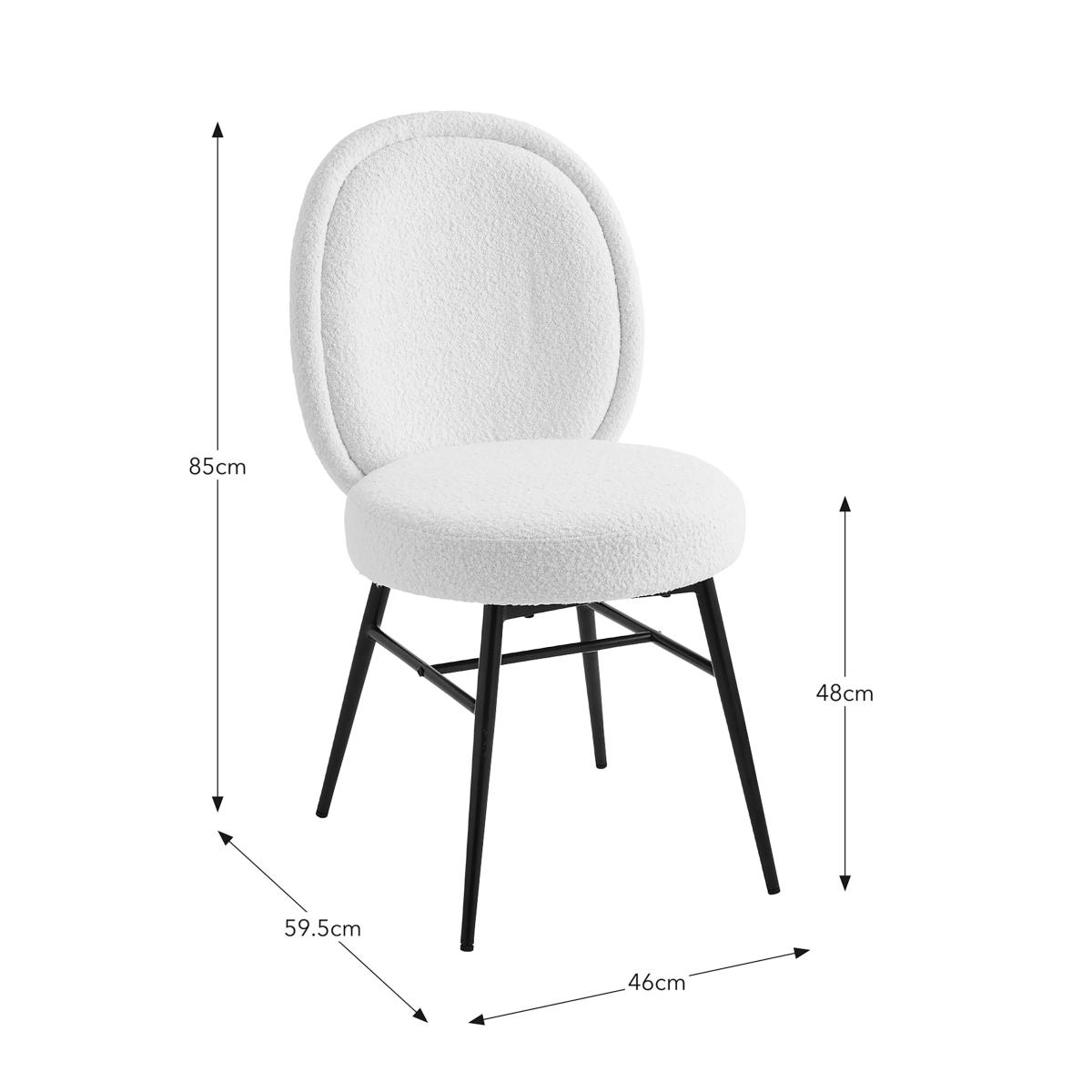 Renata Dining Chair, Boucle Ivory – image 7