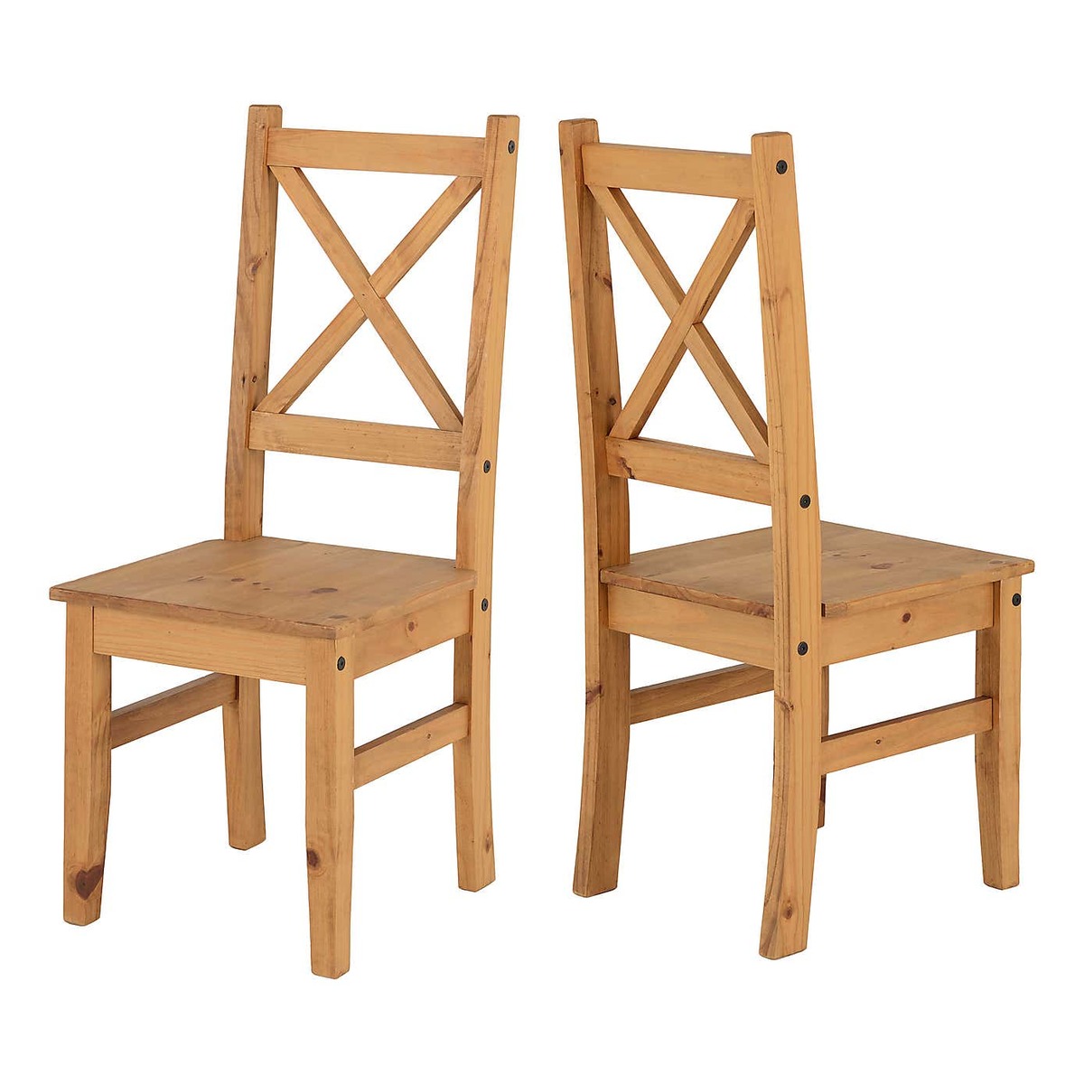 Salvador Set of 2 Dining Chairs Pine Brown – image 8