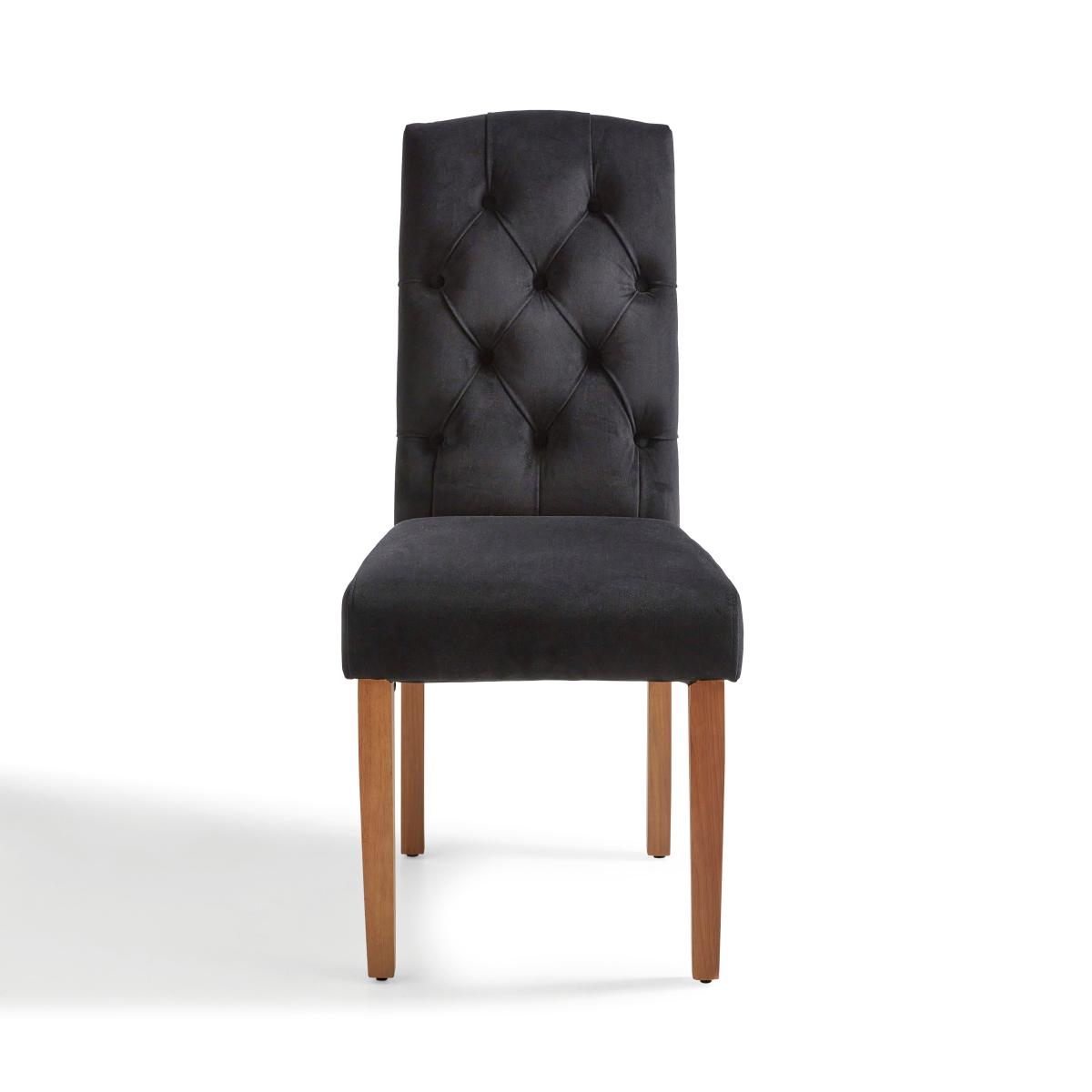 Darcy Set of 2 Velvet Dining Chairs Black Velvet – image 5