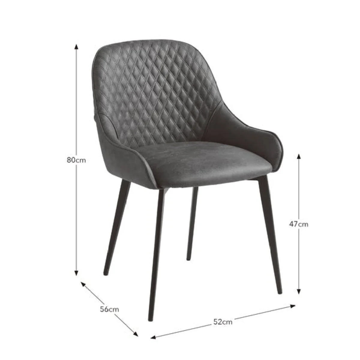 Hudson Set of 2 Dining Chairs, Faux Leather – image 9