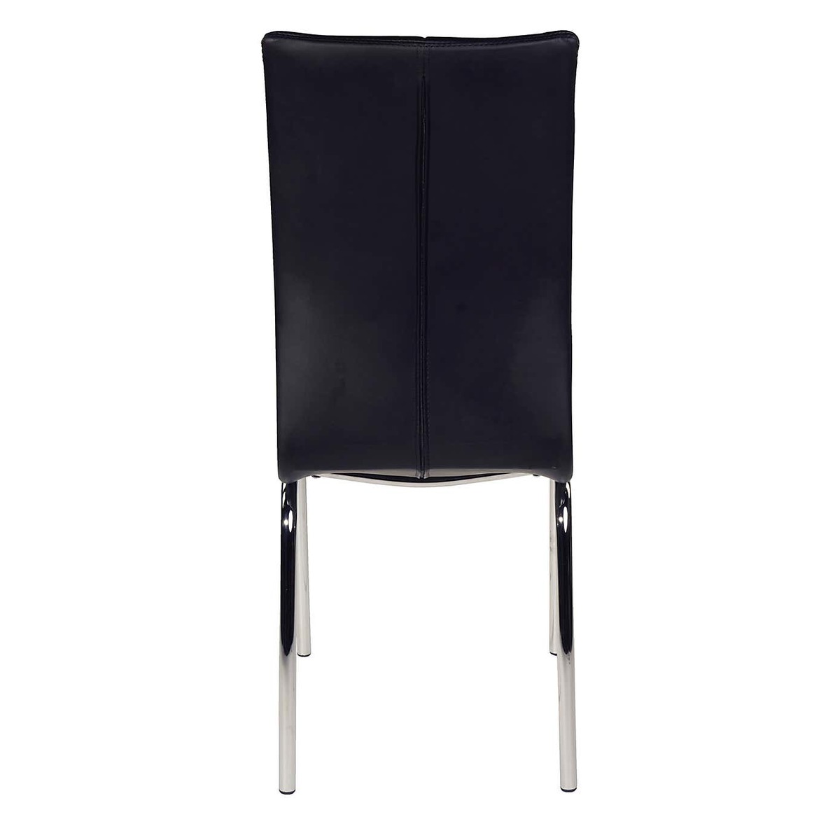 Nantes Set of 2 Dining Chairs Black PU Leather Black – image 4