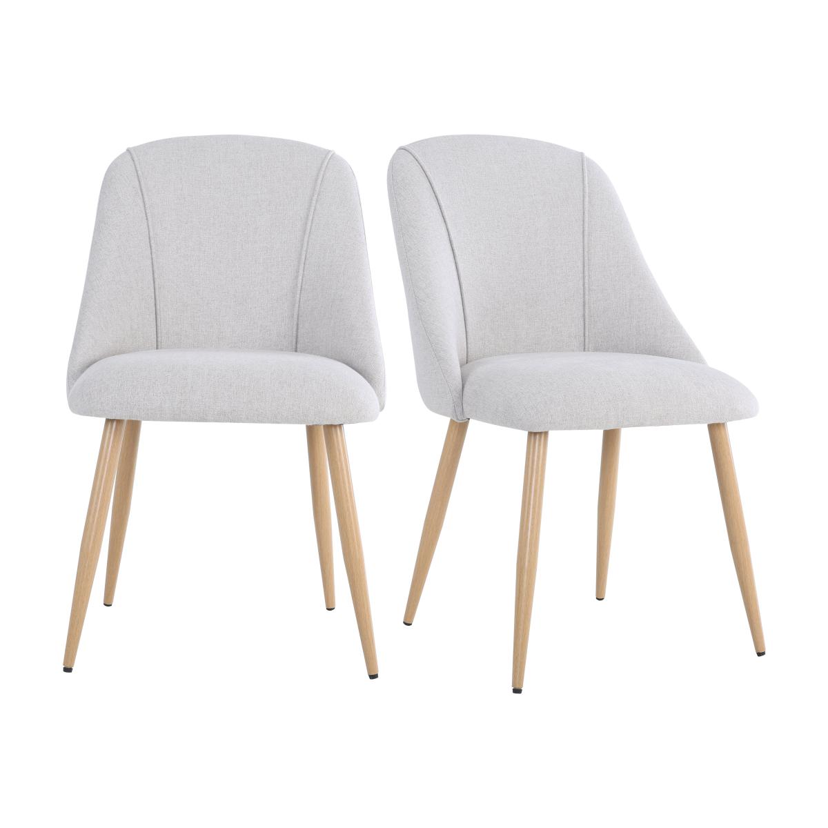 Luna Set of 2 Dining Chairs Brown – image 1