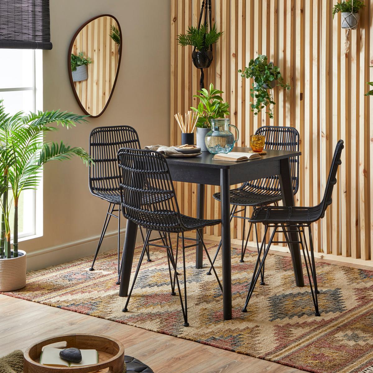 Pax Set of 2 Rattan Chairs Black – image 2
