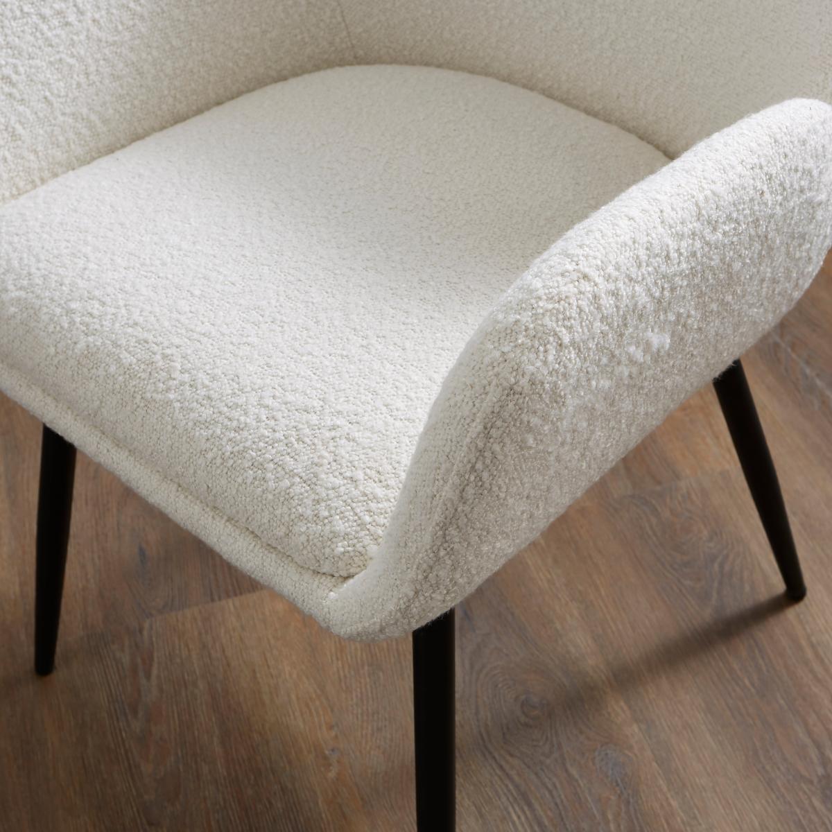 Axel Boucle Dining Chair Ivory – image 3