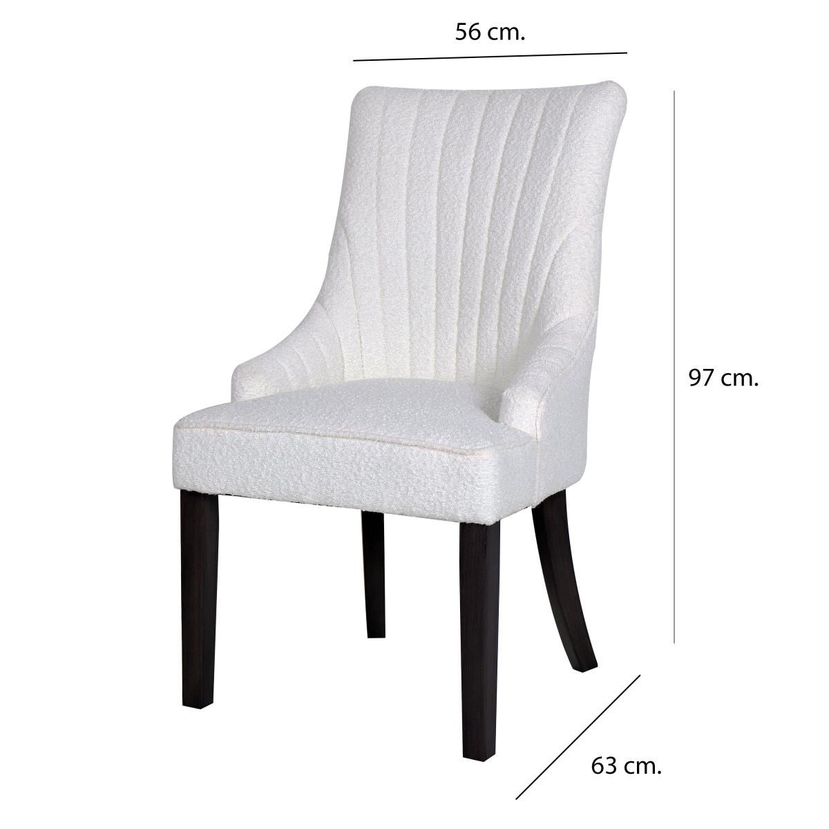 Indus Valley Set of 2 Ted Dining Chairs Cream – image 6