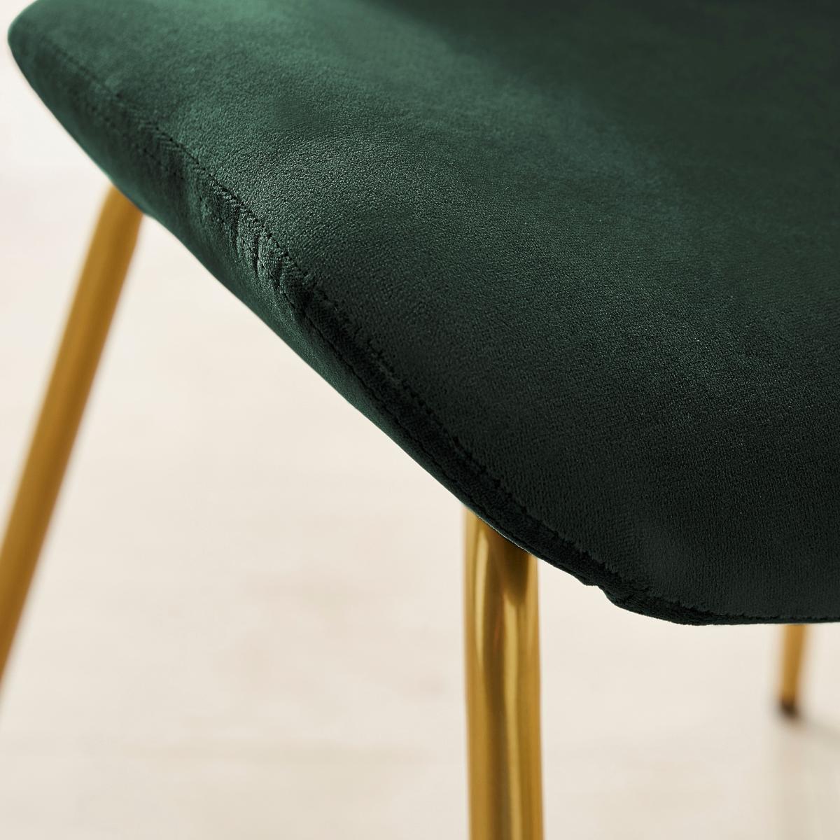 Lila Dining Chair, Velvet Velvet Bottle Green – image 3