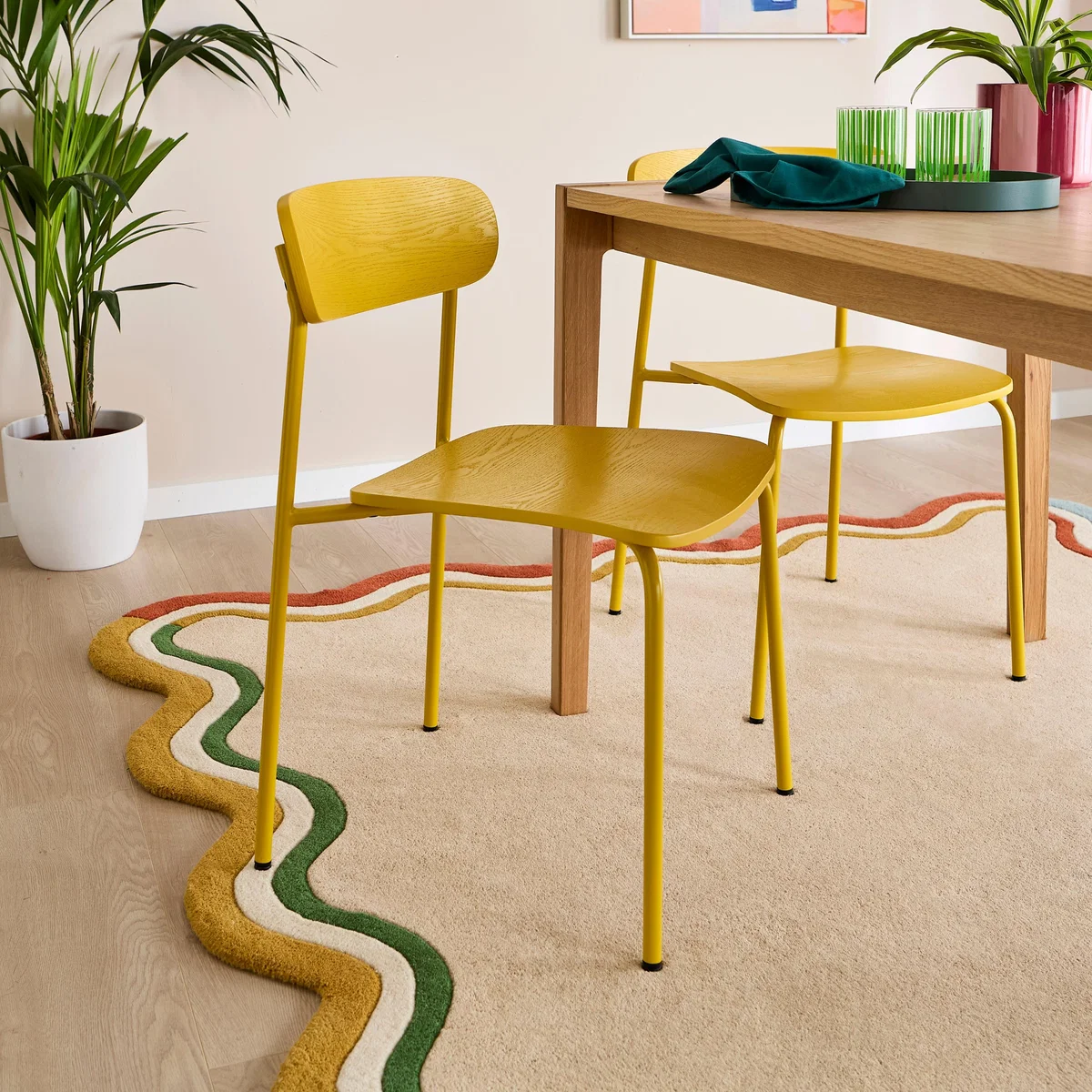 Elements Griffin Dining Chair Ochre – image 1