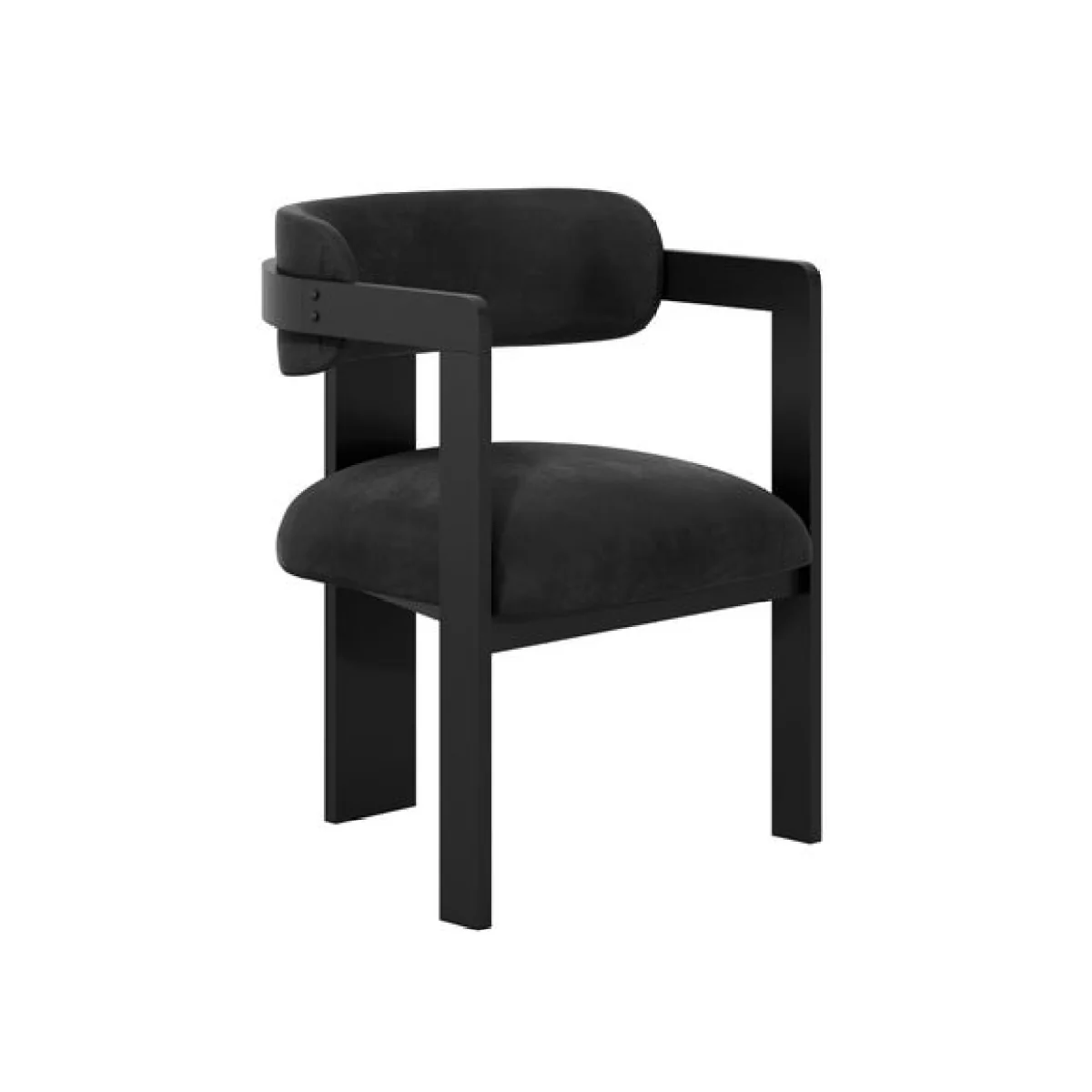 Return - LPD Mai Dining Chair, Velvet, Black – image 3