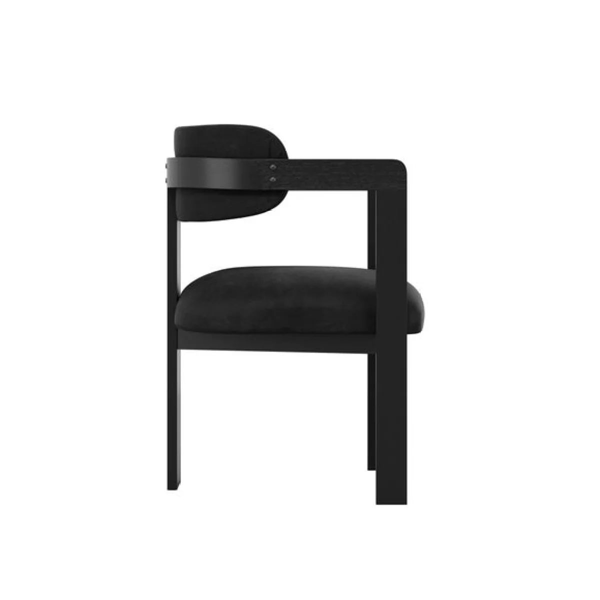 Return - LPD Mai Dining Chair, Velvet, Black – image 4
