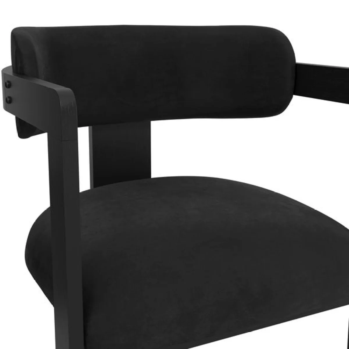 Return - LPD Mai Dining Chair, Velvet, Black – image 6