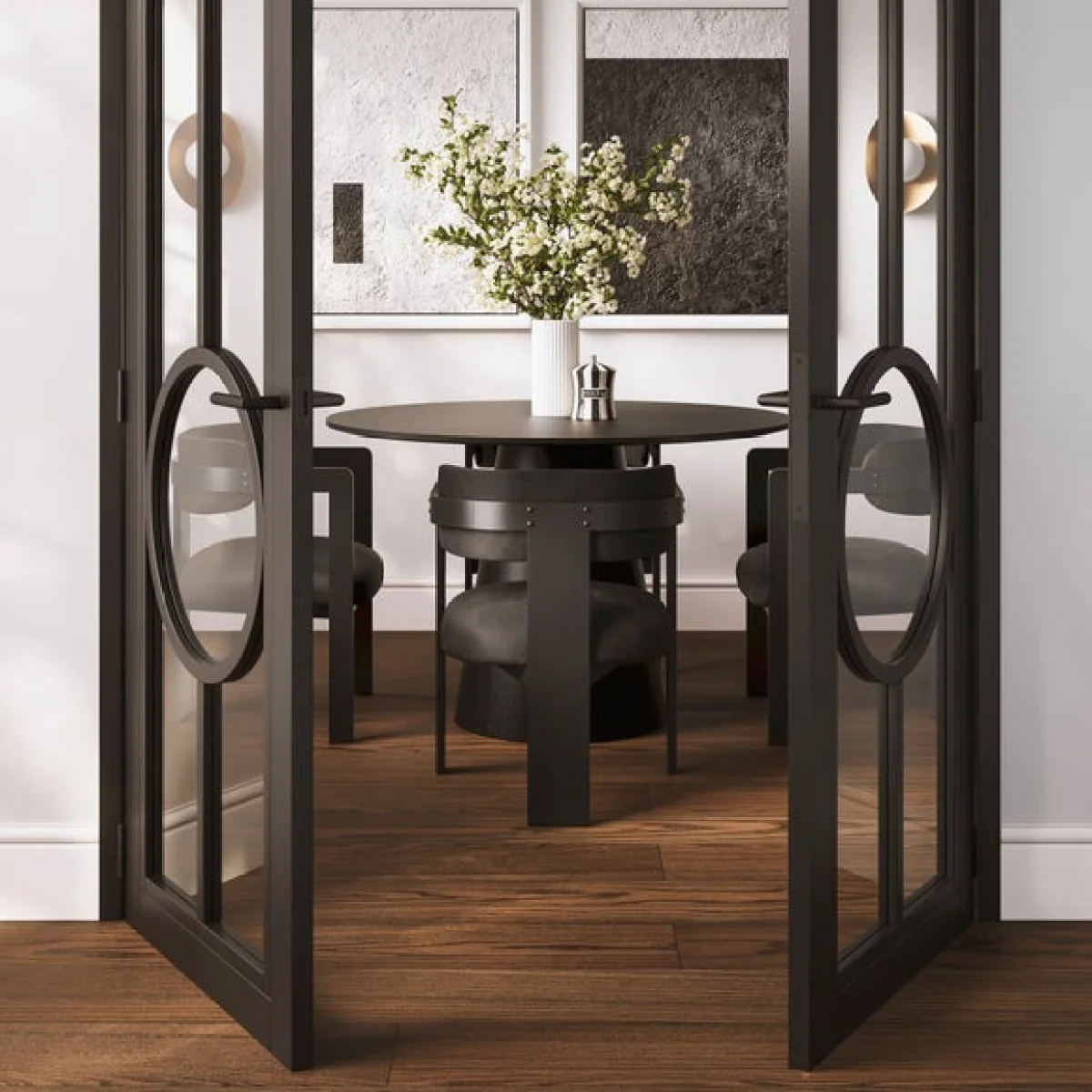 Return - LPD Mai Dining Chair, Velvet, Black – image 7