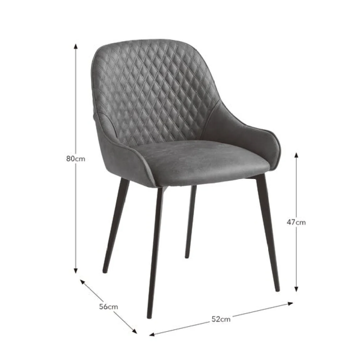Hudson Set of 2 Dining Chairs, Faux Leather – image 9