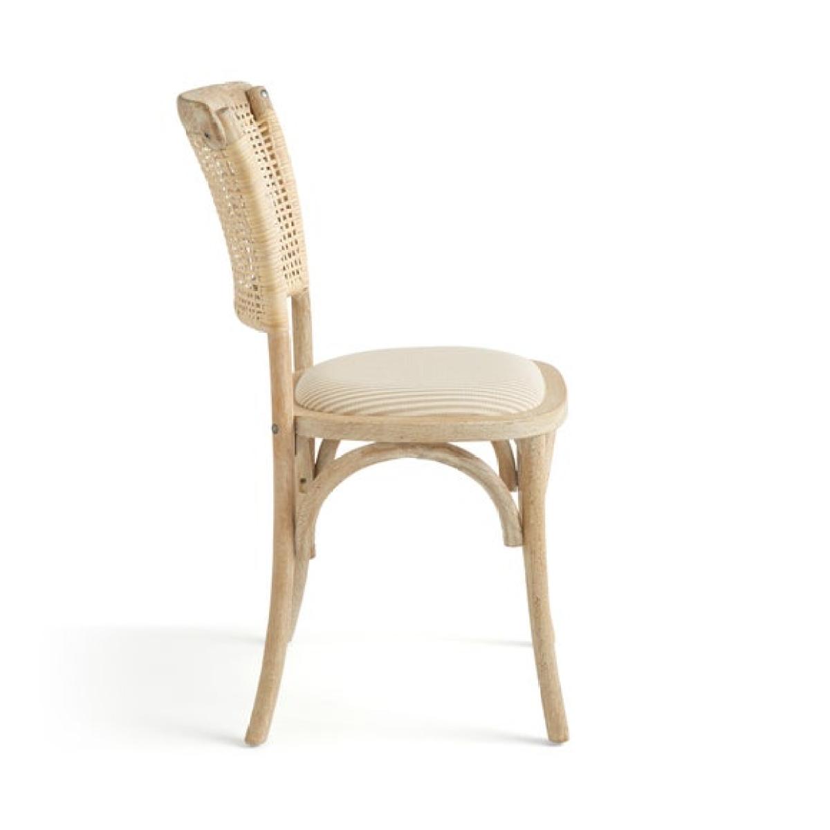 Florine Dining Chair, Natural Stripe Fabric – image 6