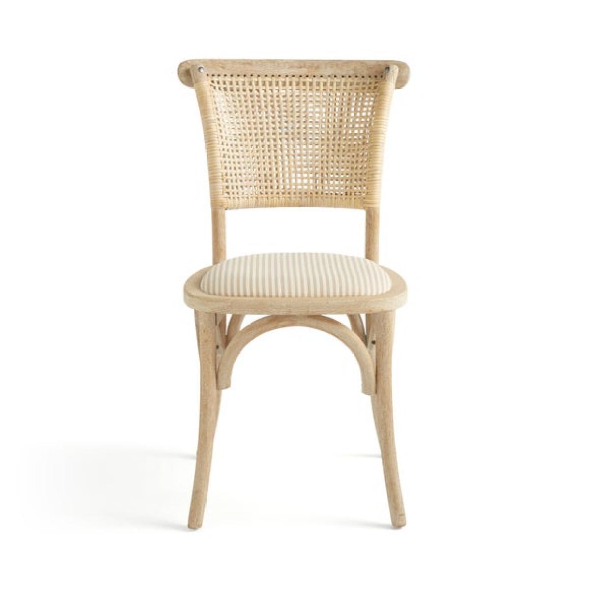 Florine Dining Chair, Natural Stripe Fabric – image 7