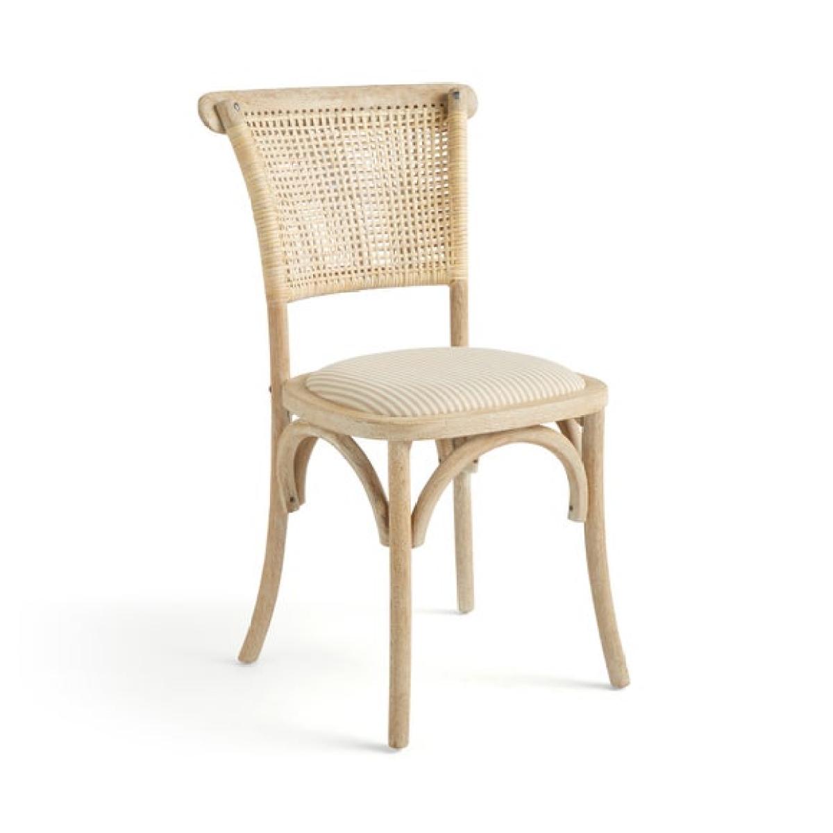 Florine Dining Chair, Natural Stripe Fabric – image 8