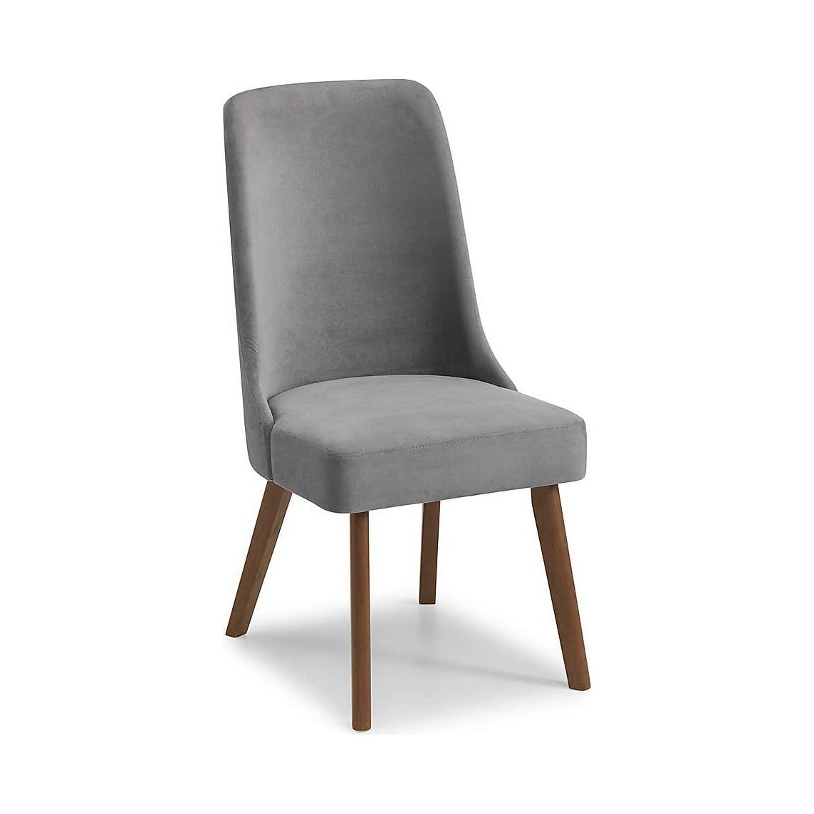 Huxley Set of 2 Dining Chairs Grey Chenille Grey – image 1