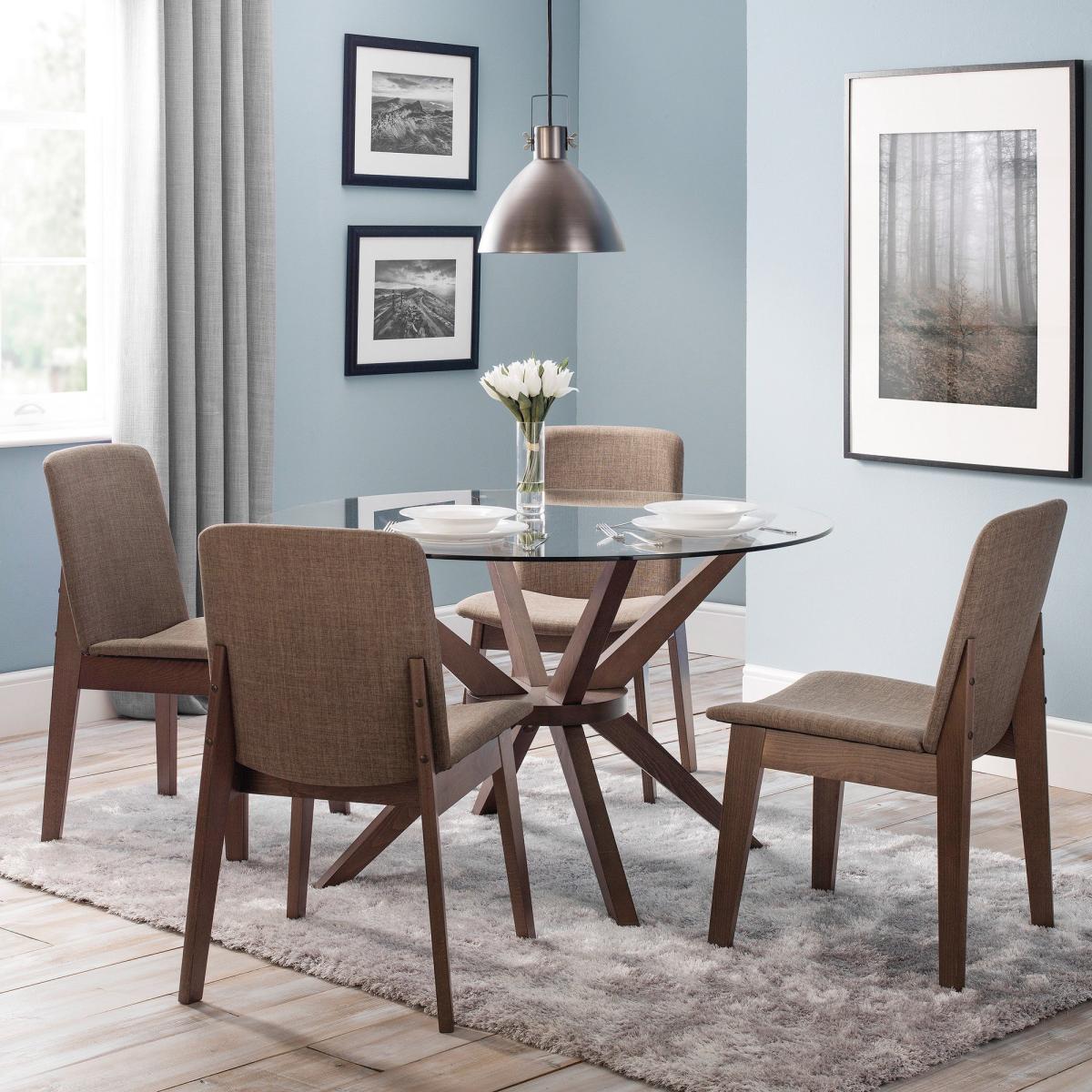 Kensington Set Of 2 Dining Chairs, Rubberwood Brown – image 1