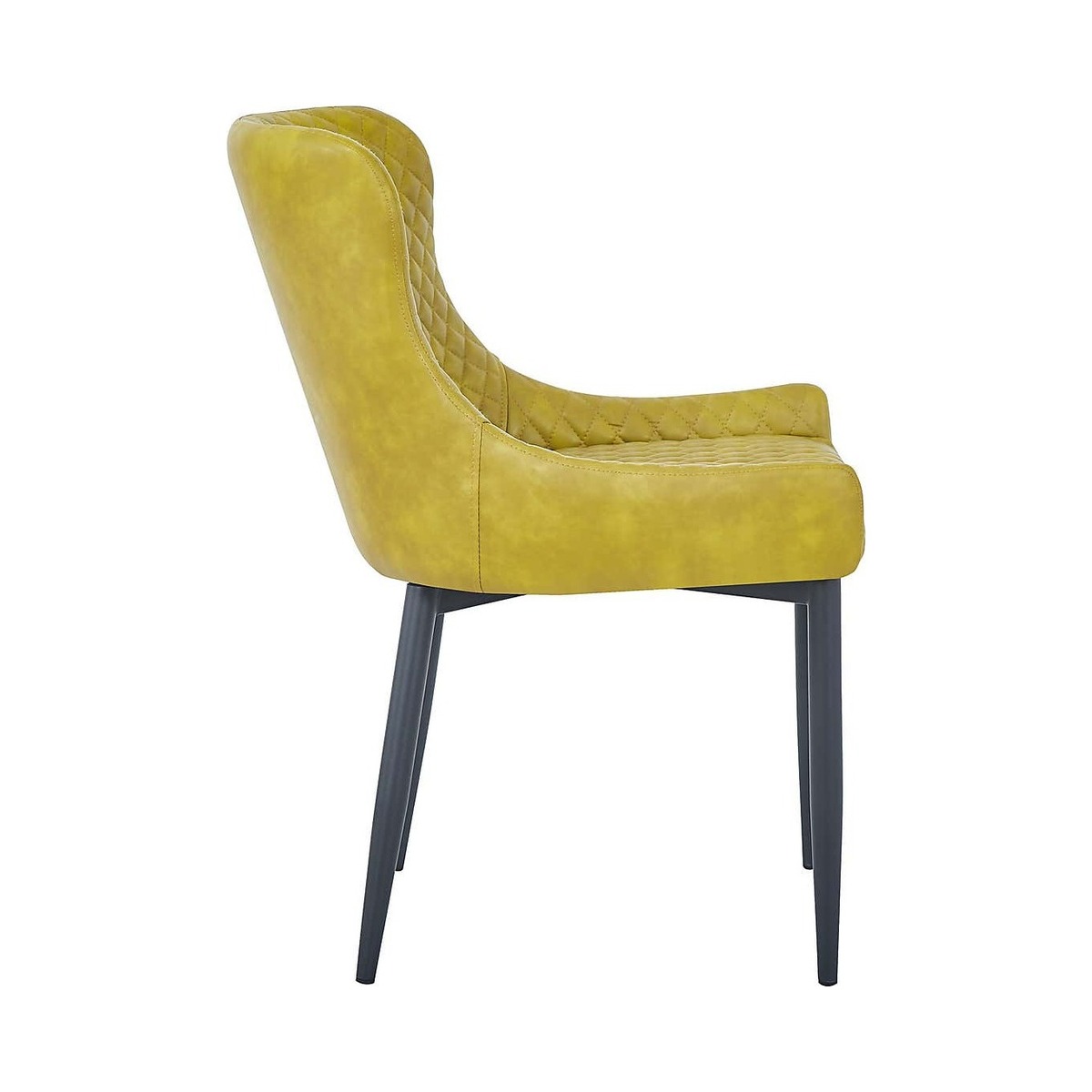 Montreal Set of 2 Dining Chairs Olive PU Leather Olive (Green) – image 2