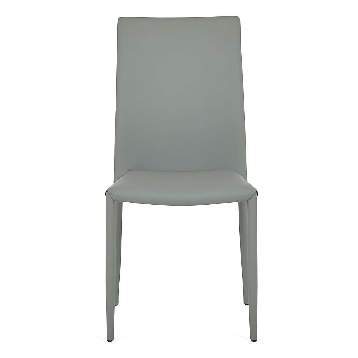 Axel Set of 2 Dining Chairs Grey PU Leather Grey – image 3