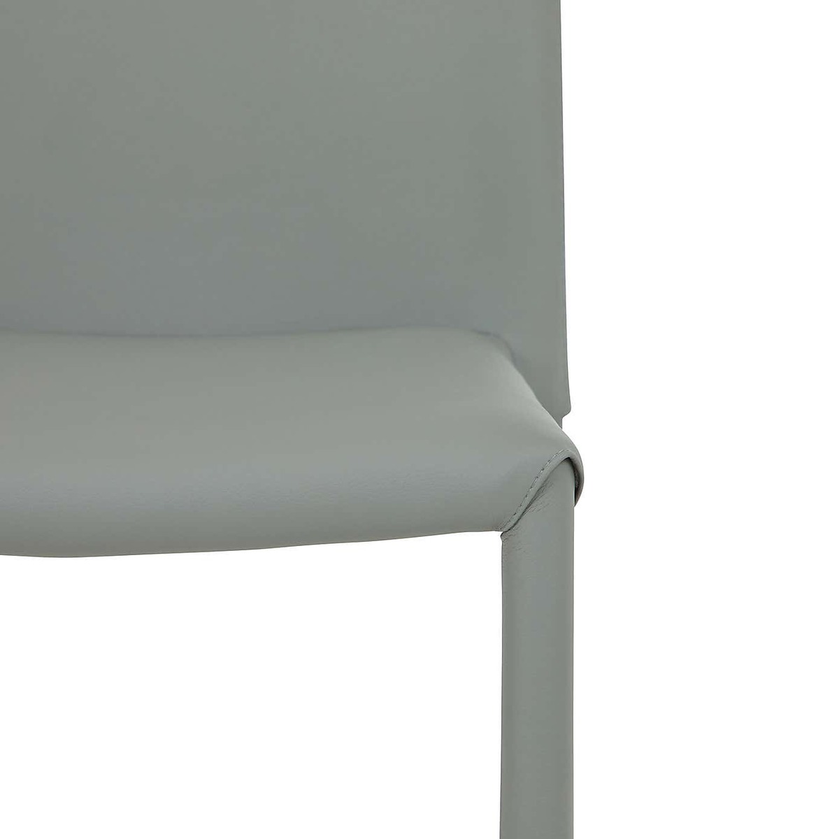 Axel Set of 2 Dining Chairs Grey PU Leather Grey – image 6