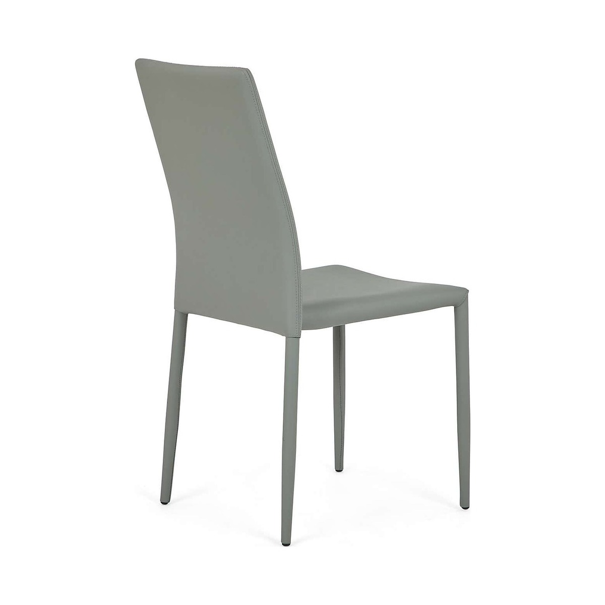 Axel Set of 2 Dining Chairs Grey PU Leather Grey – image 2