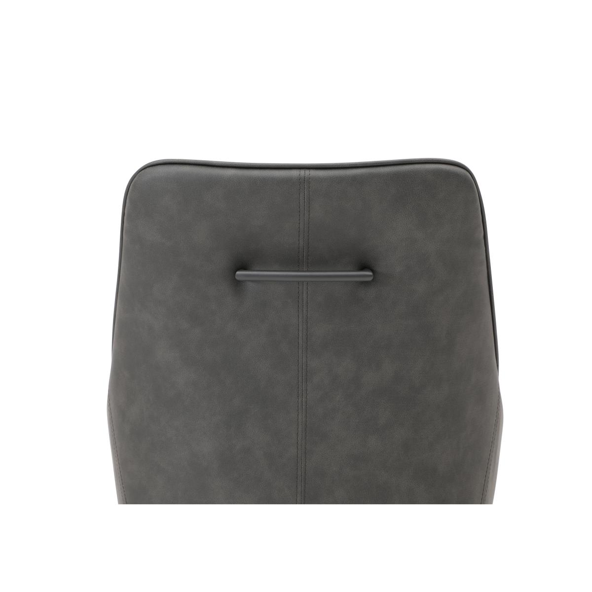 Crete Set of 6 Faux Leather Swivel Dining Chairs – image 5