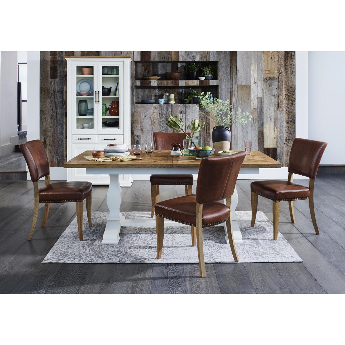 Pattern Pair of Dining Chairs - Brown – image 2